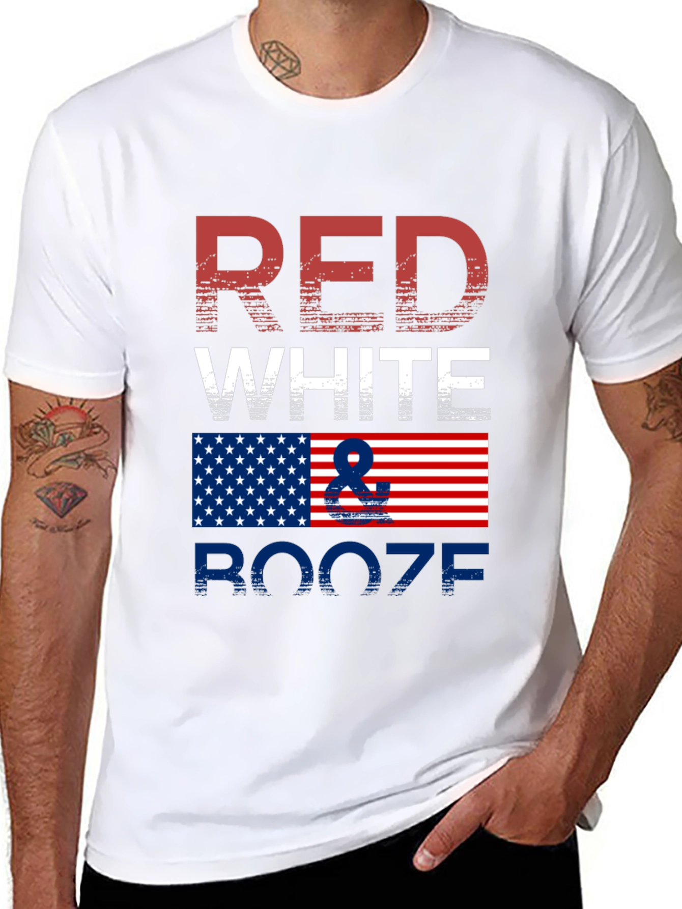Red White & Booze Patriotic Graphic Tee