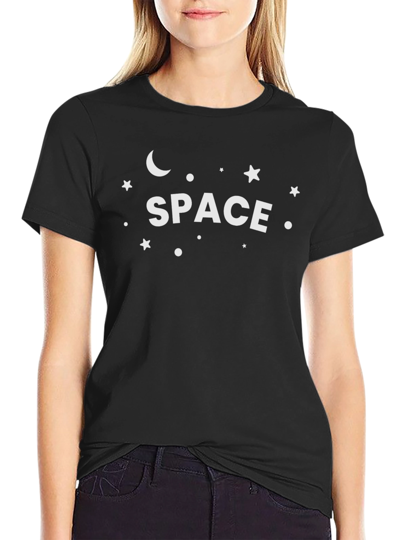 Space Graphic Black T-Shirt | Stylish Galaxy Tee