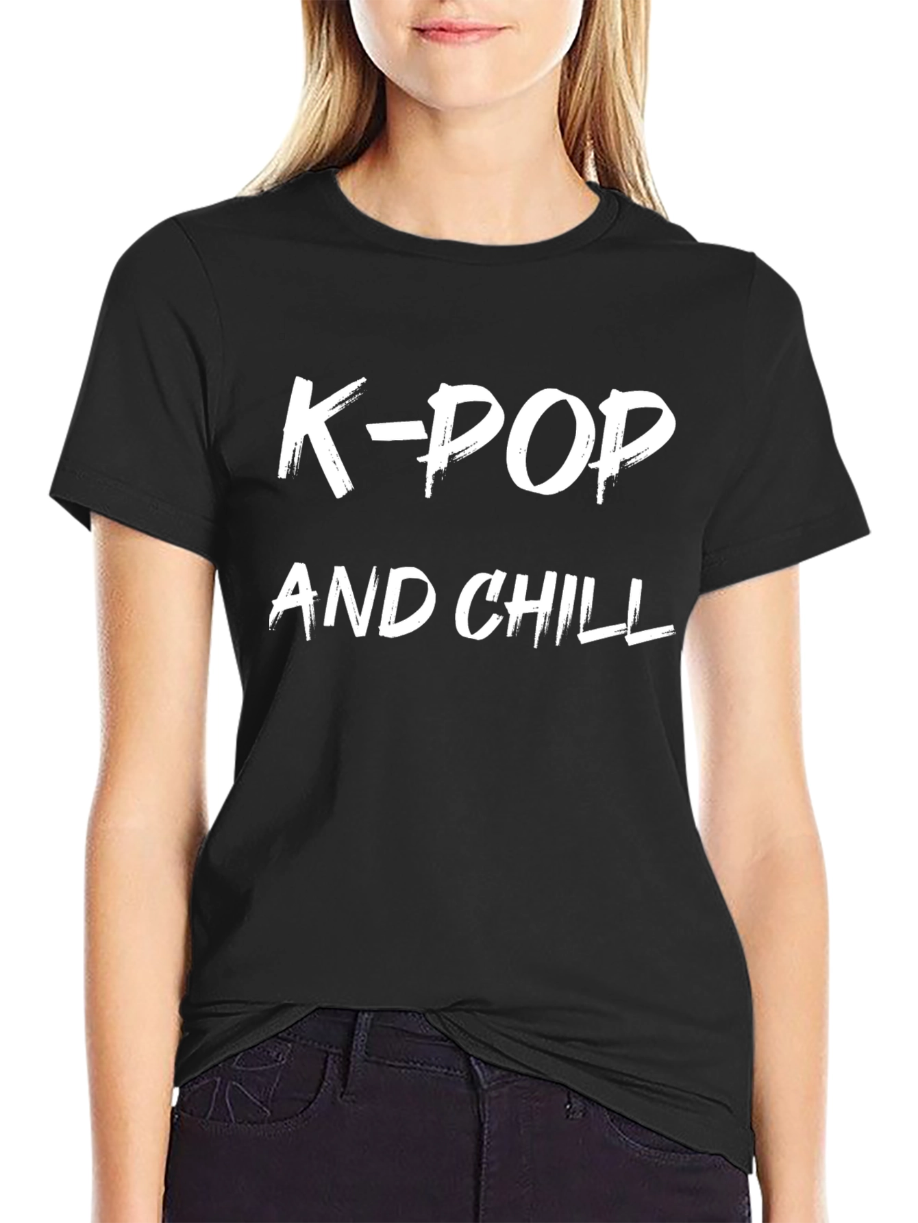 K-Pop and Chill Black T-Shirt