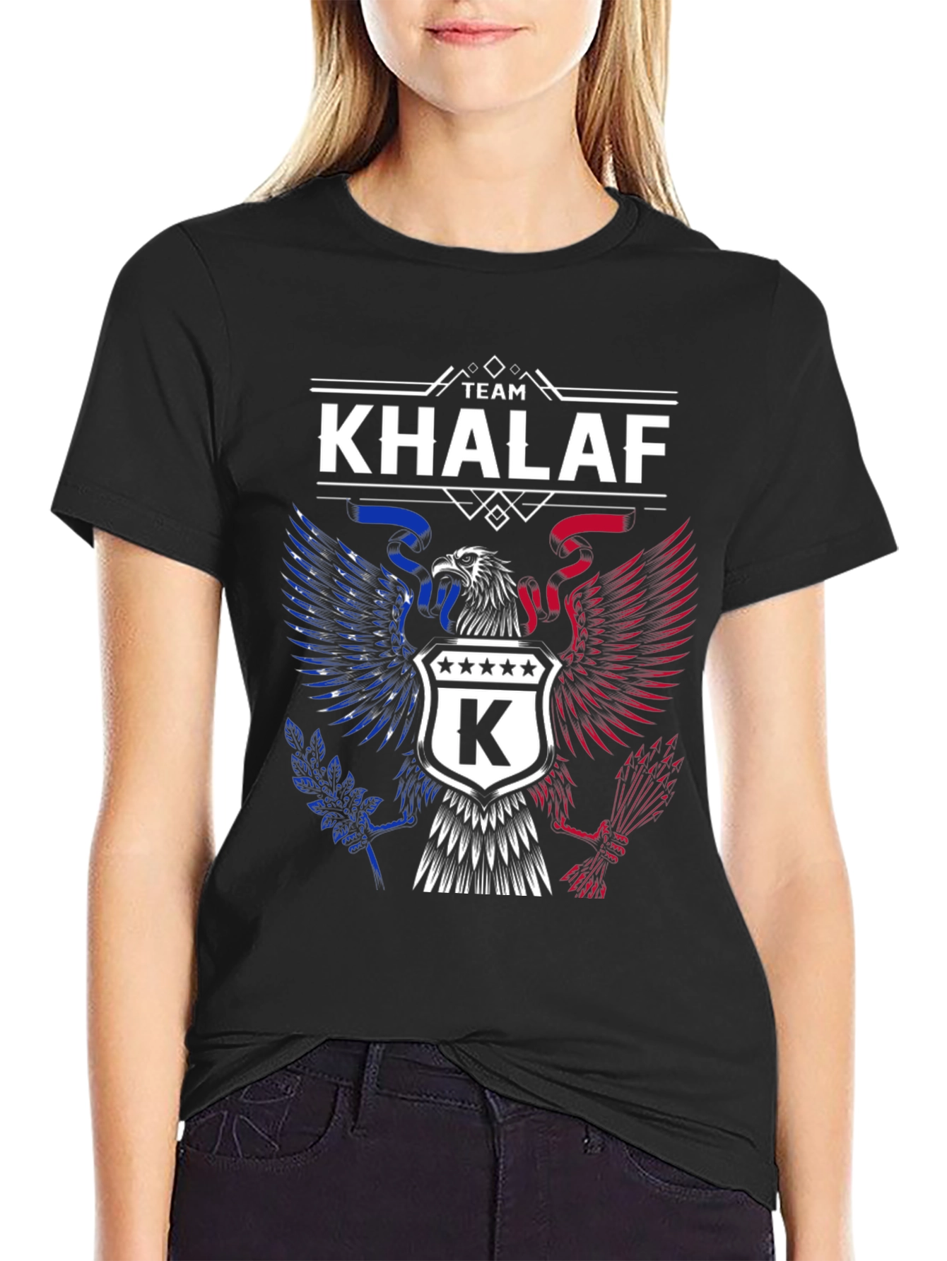 Team Khalaf Eagle Crest Graphic T-Shirt