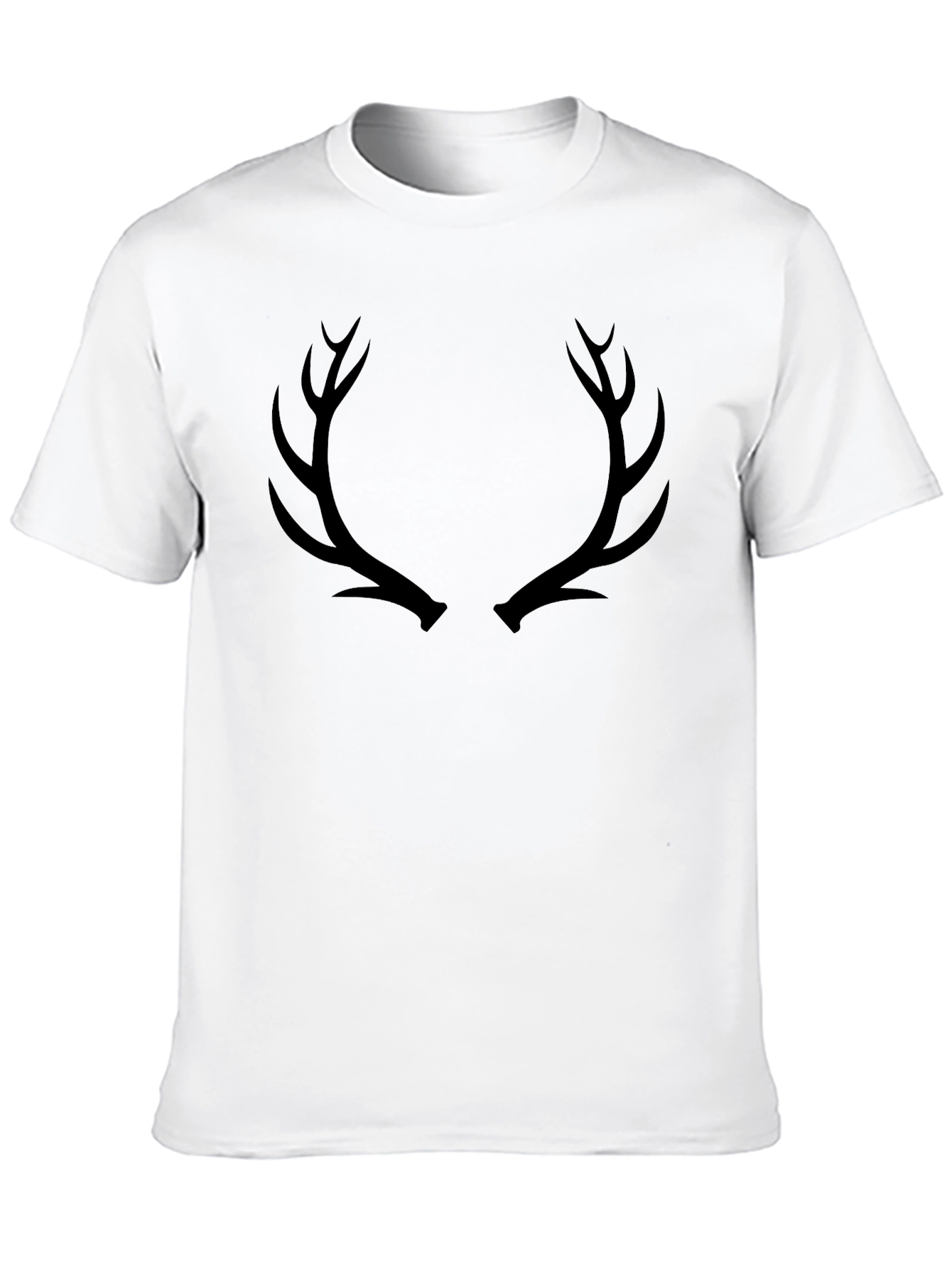 Mens Black Antler Graphic T-Shirt