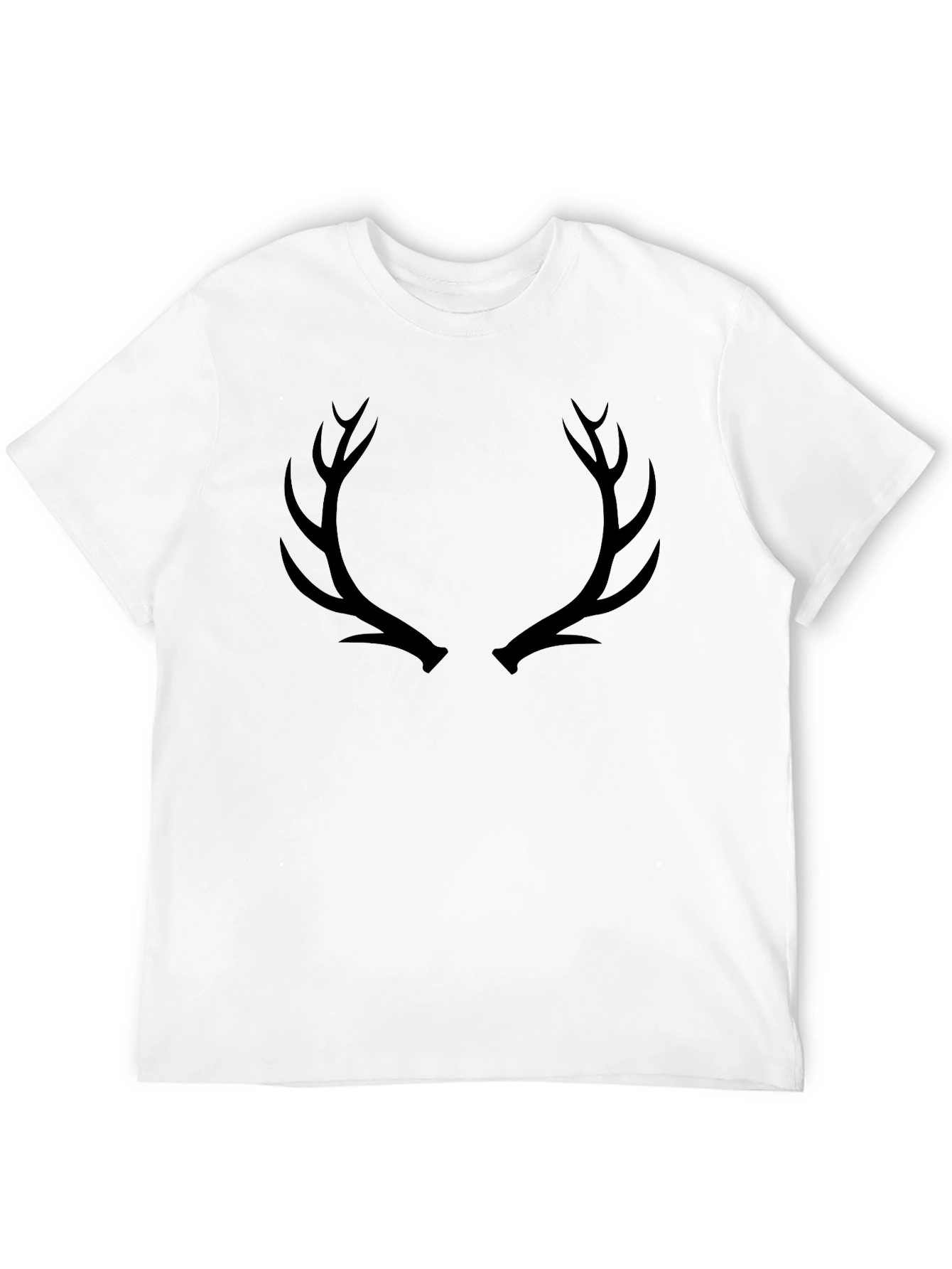 Mens Black Antler Graphic T-Shirt