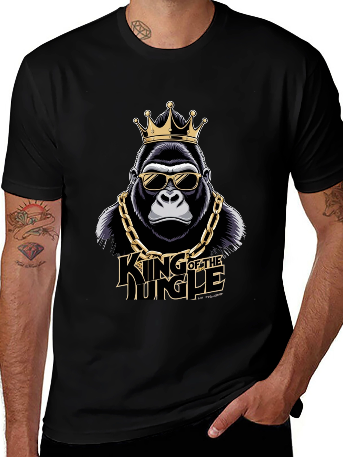 King of the Jungle Gorilla Graphic T-Shirt