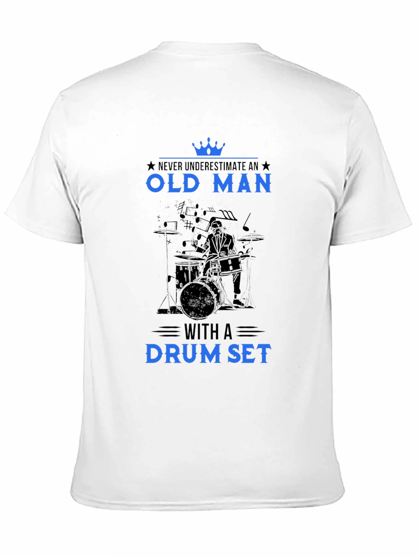 Drummer Old Man Graphic T-Shirt