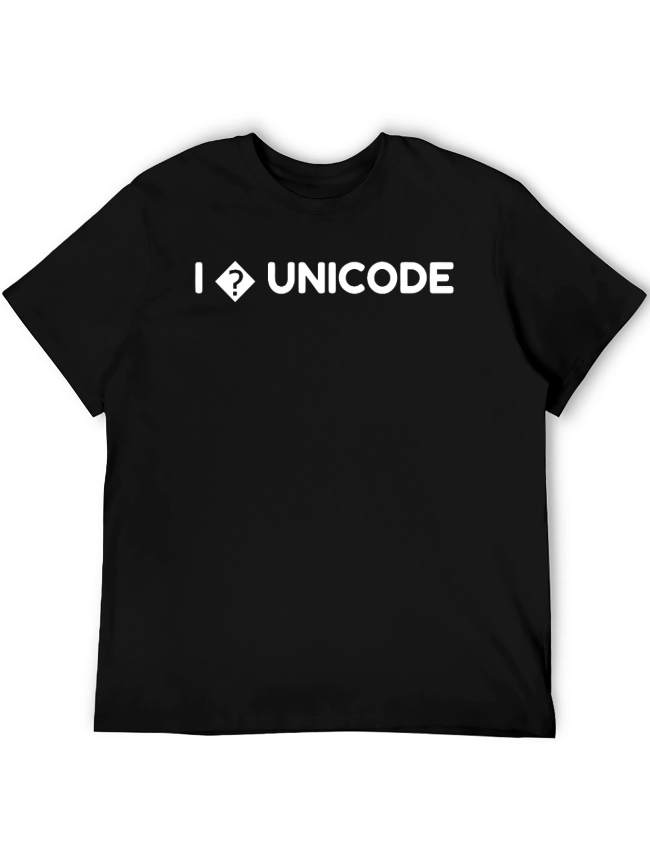 I Love Unicode T-Shirt - Black Cotton Tee