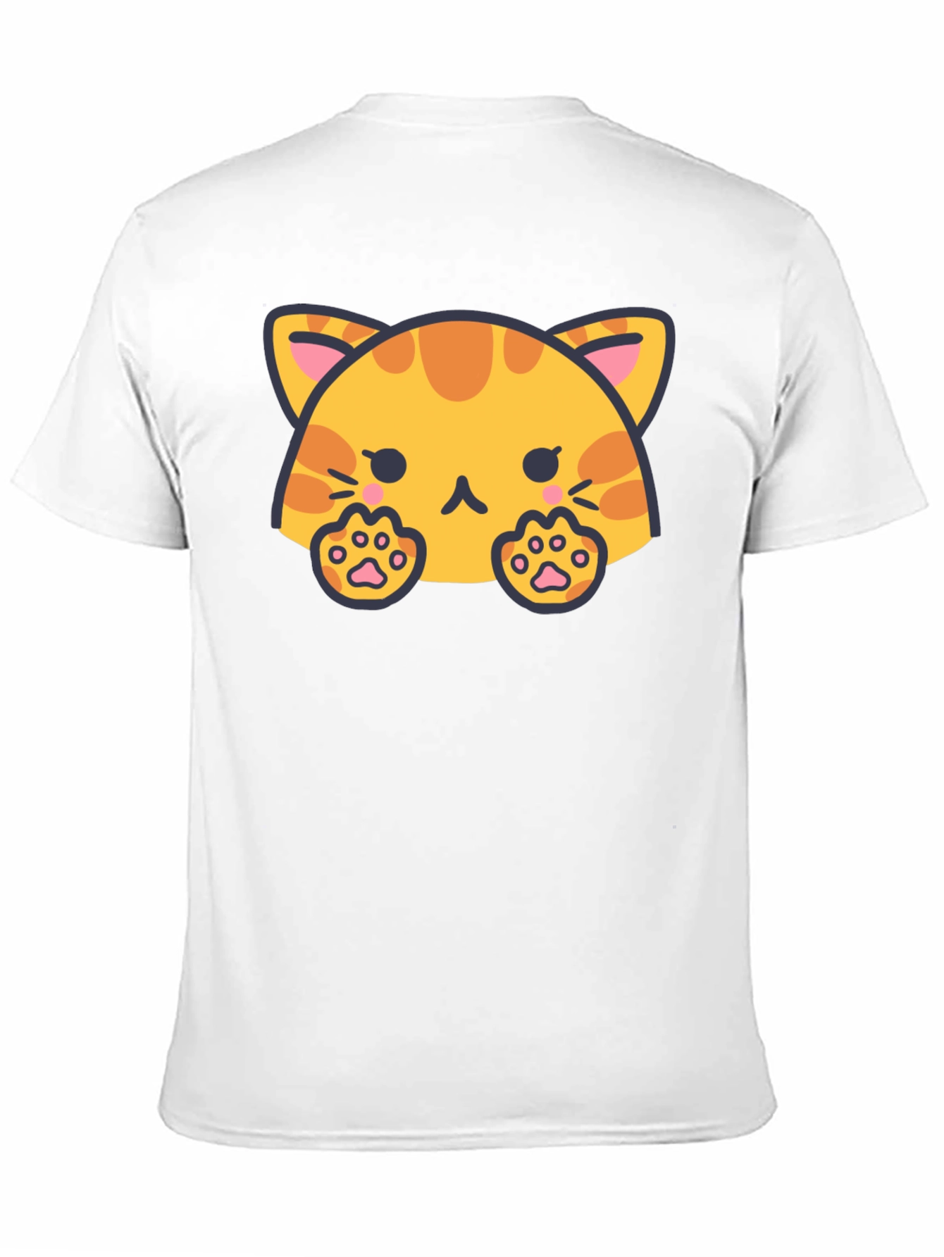 Cute Cat Graphic Tee - Black