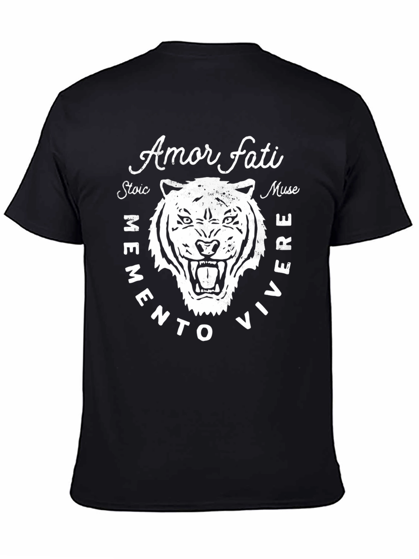 Amor Fati Stoic Tiger Graphic T-Shirt