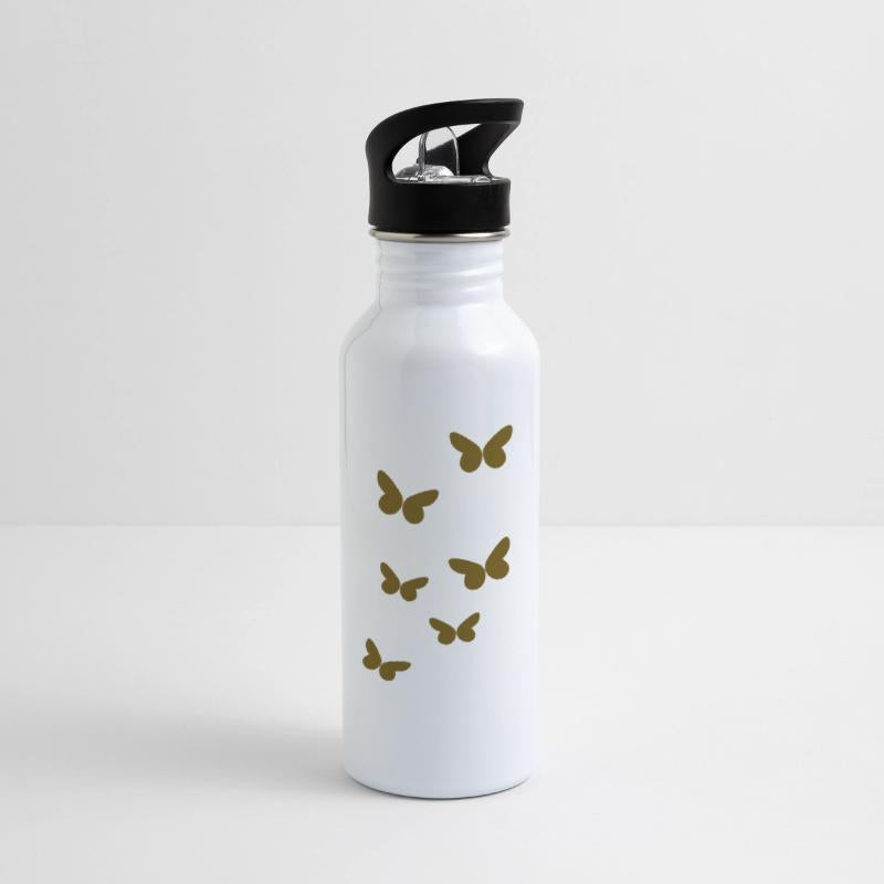 Golden Butterfly Silhouette Pattern