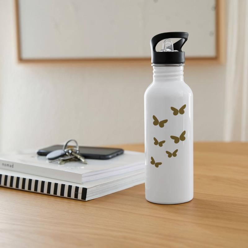 Golden Butterfly Silhouette Pattern