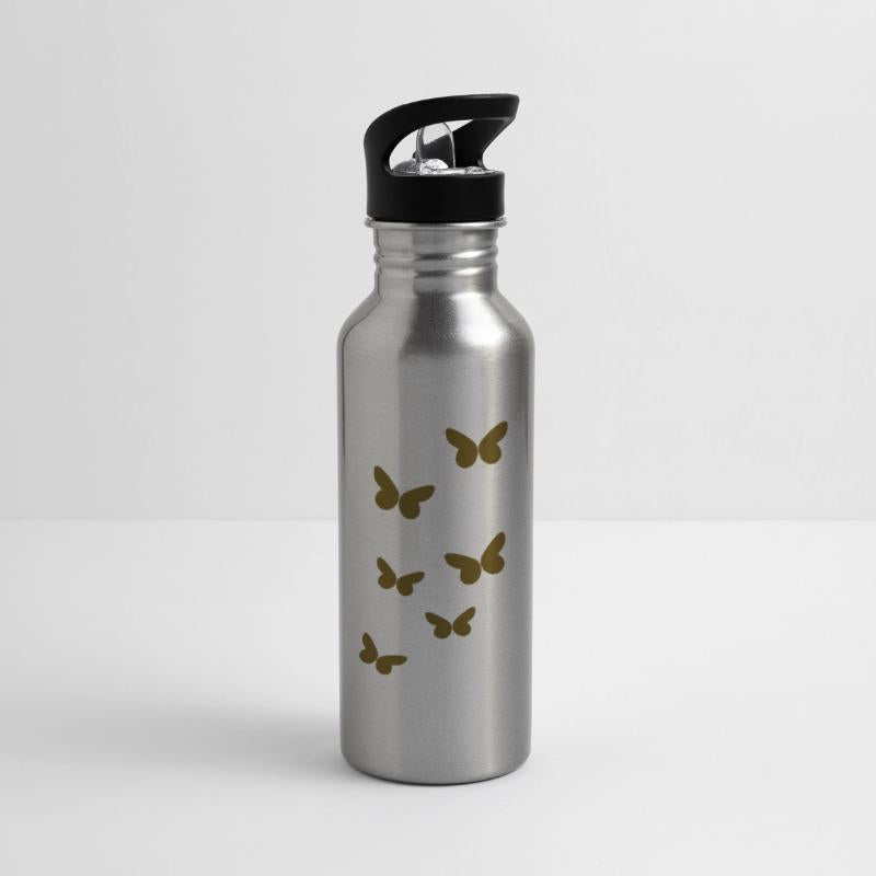Golden Butterfly Silhouette Pattern