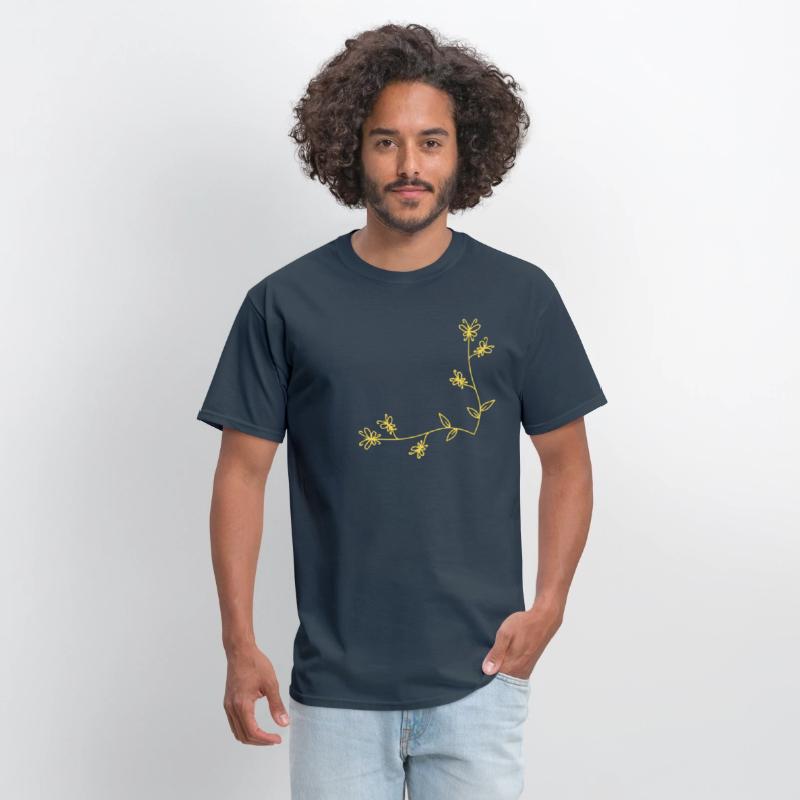 Golden Nature Wings 🦋 | Butterfly Branch T-shirt