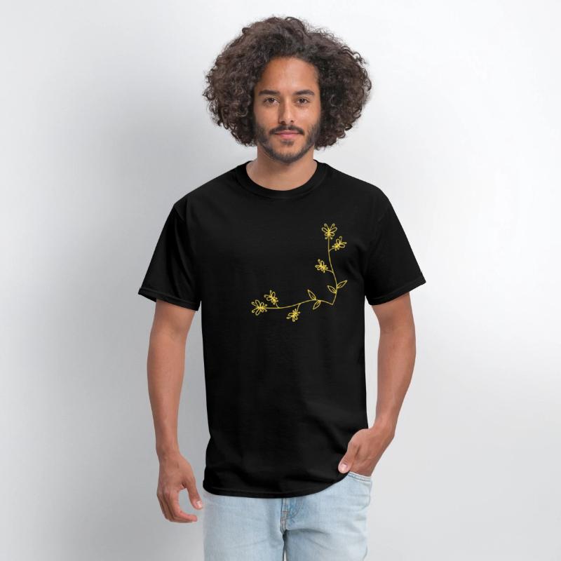 Golden Nature Wings 🦋 | Butterfly Branch T-shirt