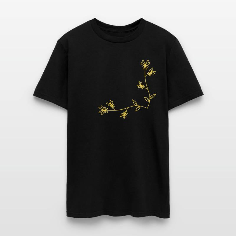Golden Nature Wings 🦋 | Butterfly Branch T-shirt
