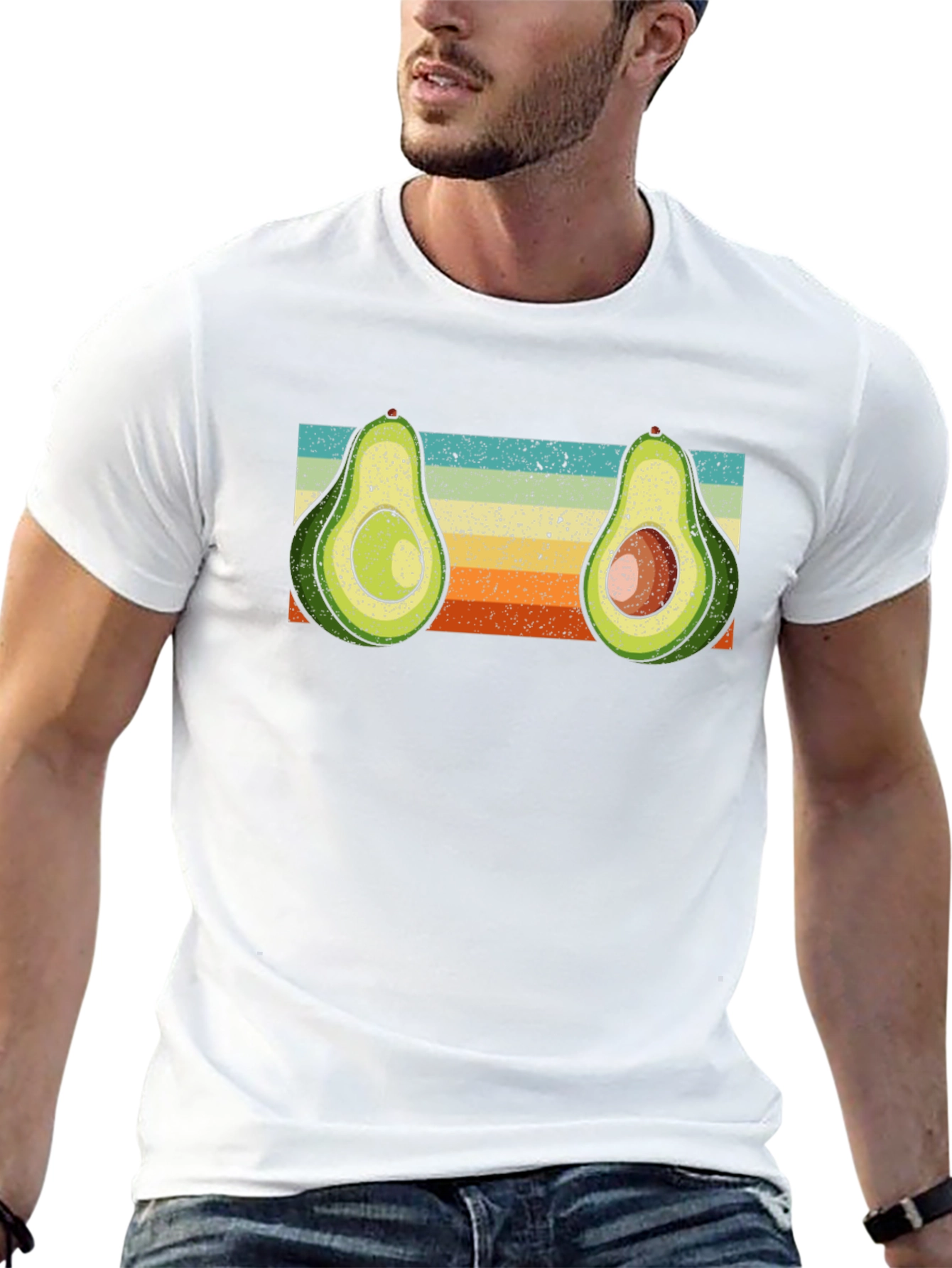 Avocado Graphic Tee - Retro Style
