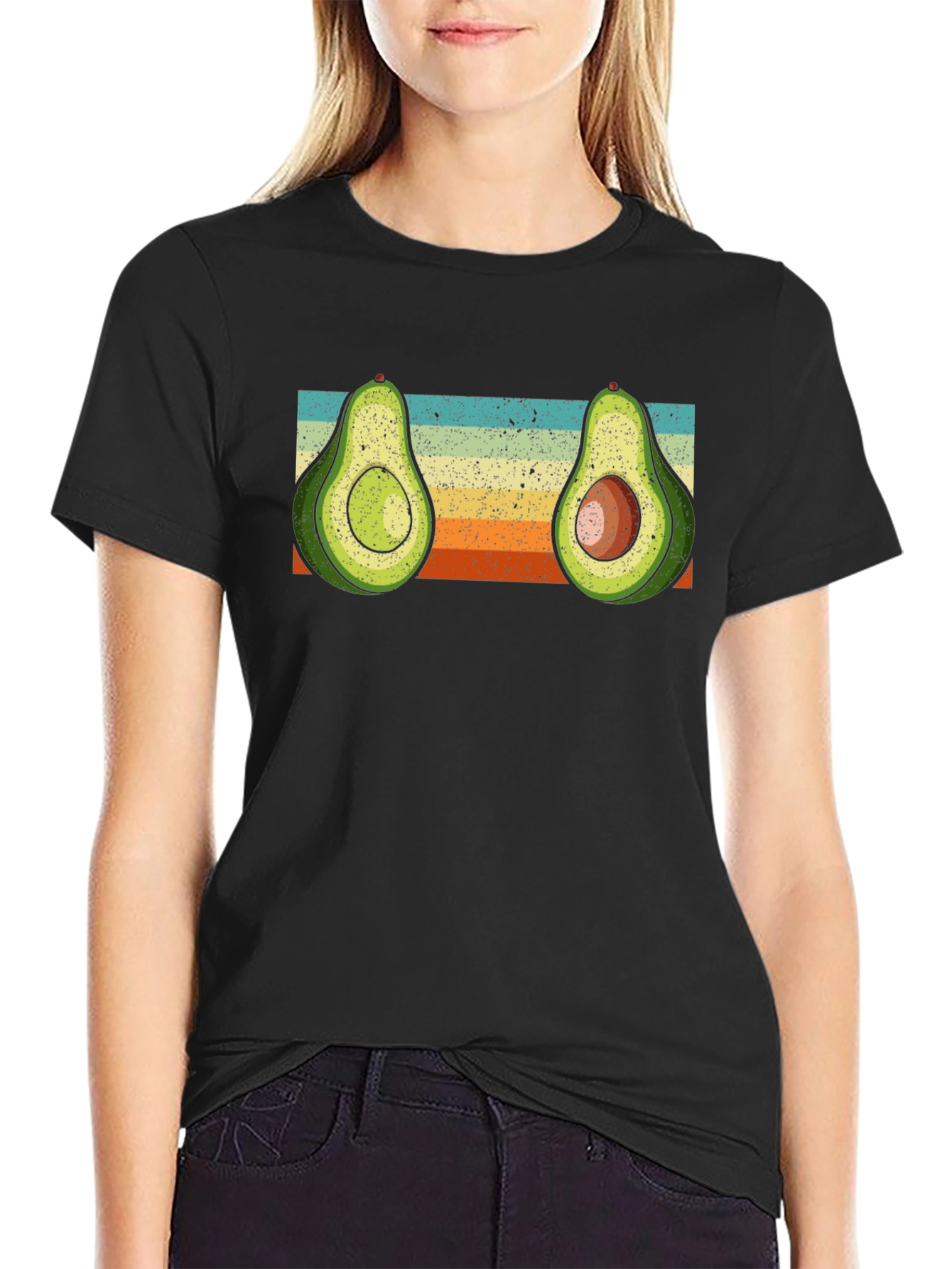 Avocado Graphic Tee - Retro Style