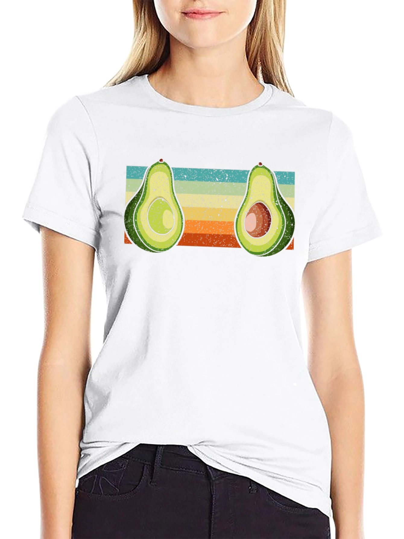 Avocado Graphic Tee - Retro Style