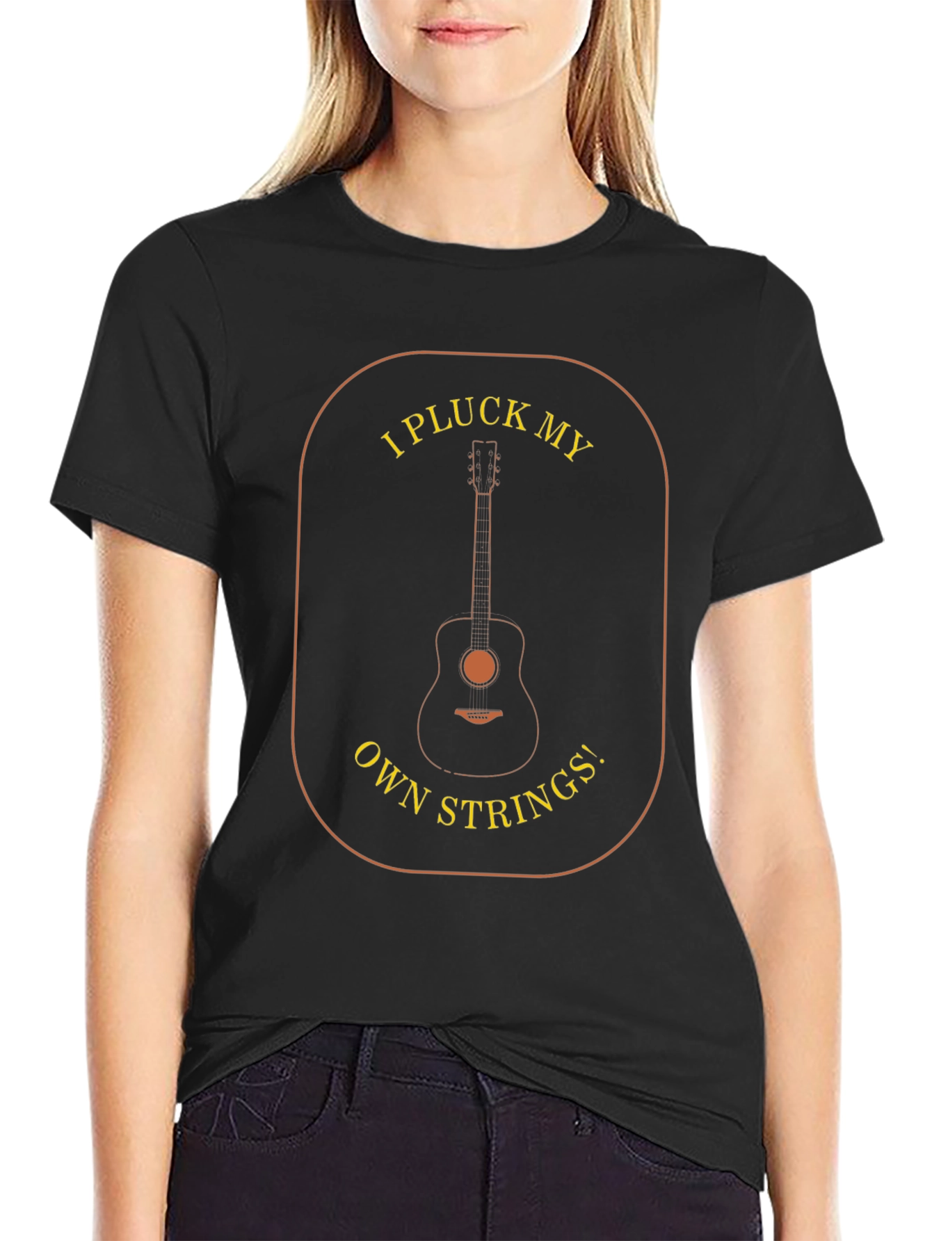 I Pluck My Own Strings Guitar T-Shirt