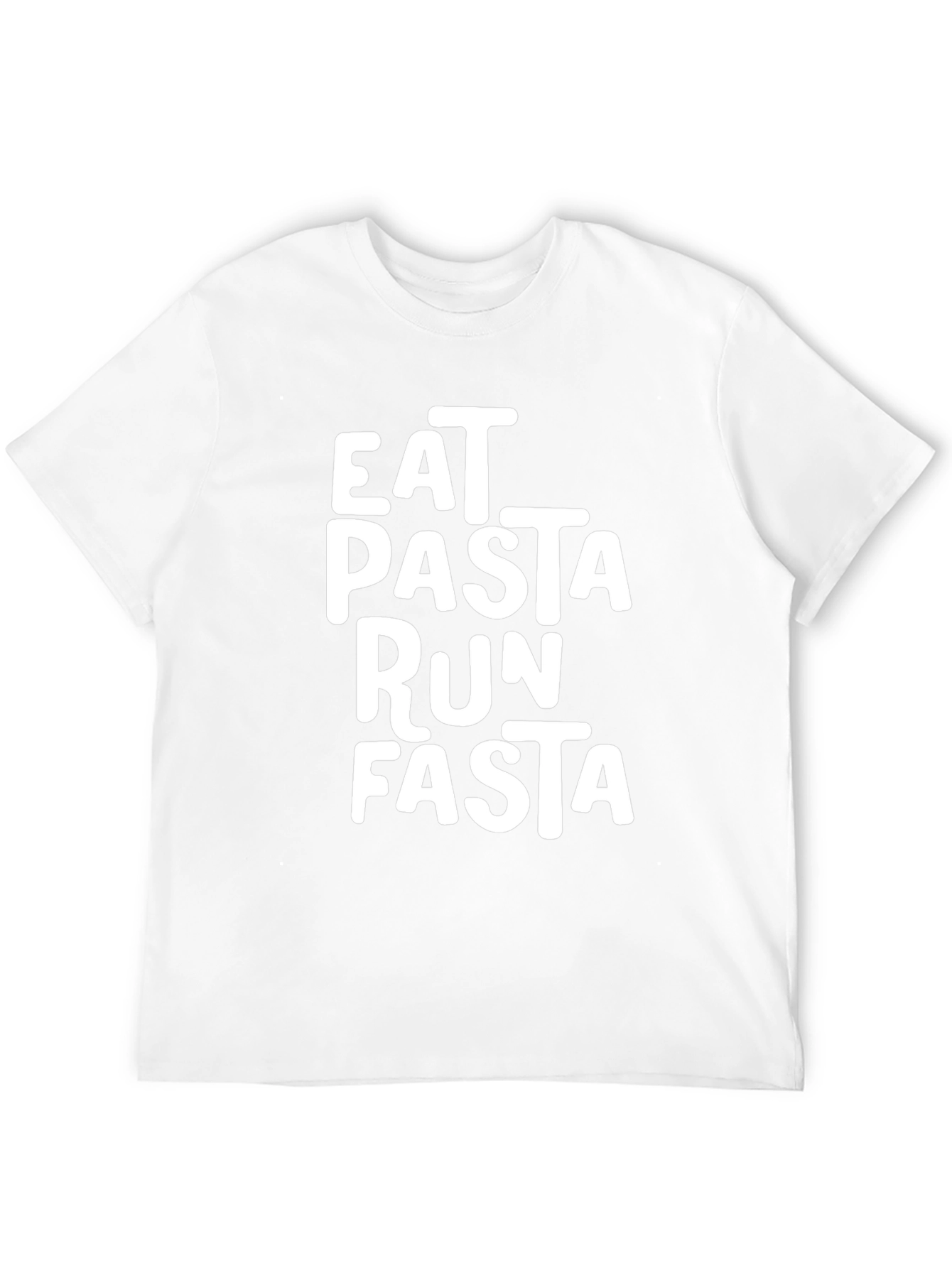 Eat Pasta Run Fasta T-Shirt - Black Cotton Blend