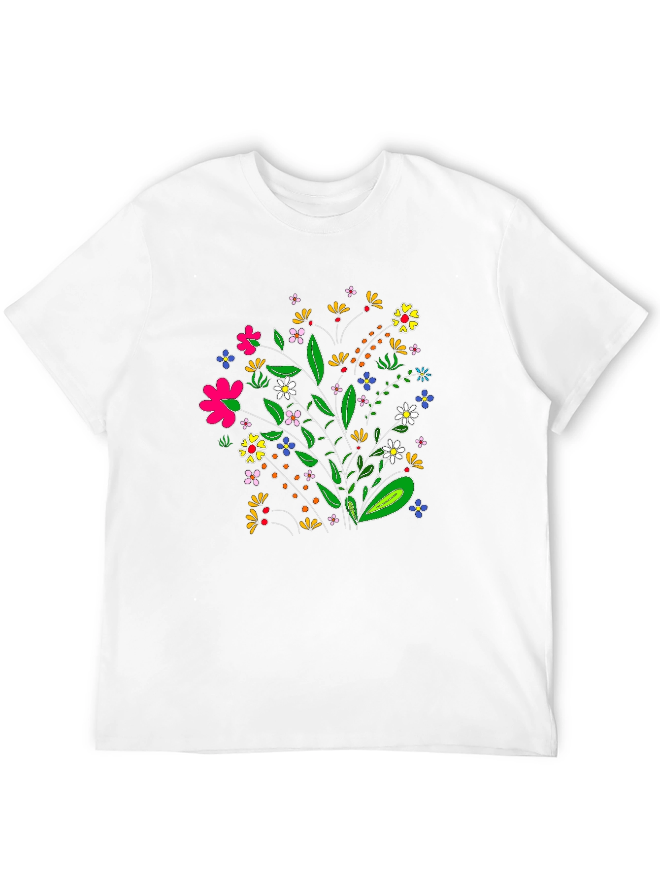 Floral Bouquet Graphic Tee - Black T-Shirt