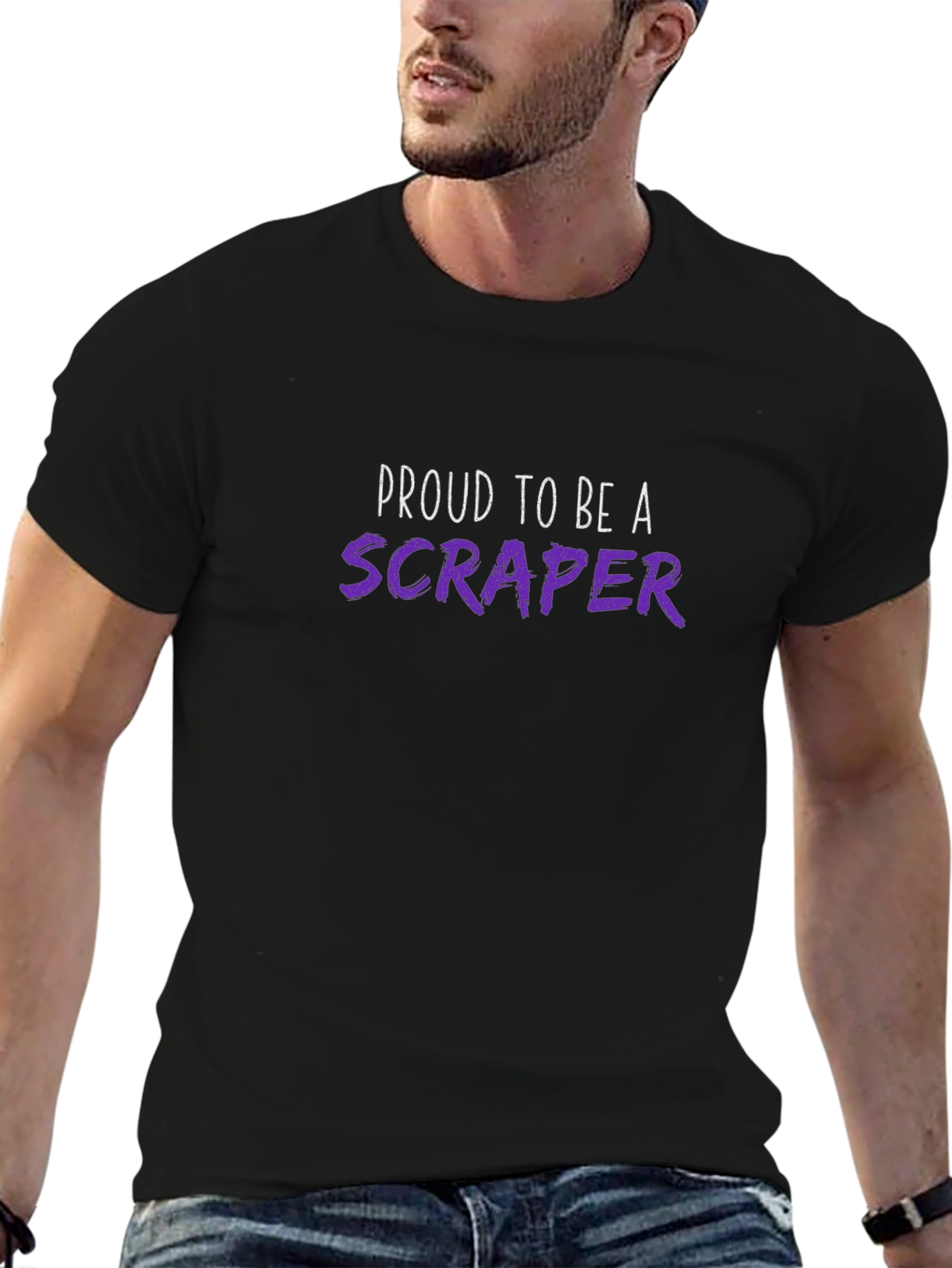 Proud Scraper Graphic T-Shirt - Black
