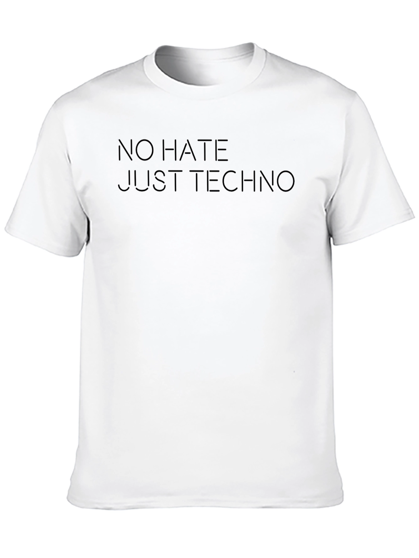 No Hate Just Techno Black Graphic Tee