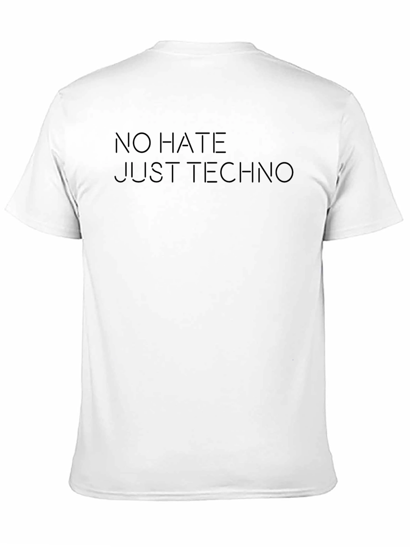 No Hate Just Techno Black Graphic Tee