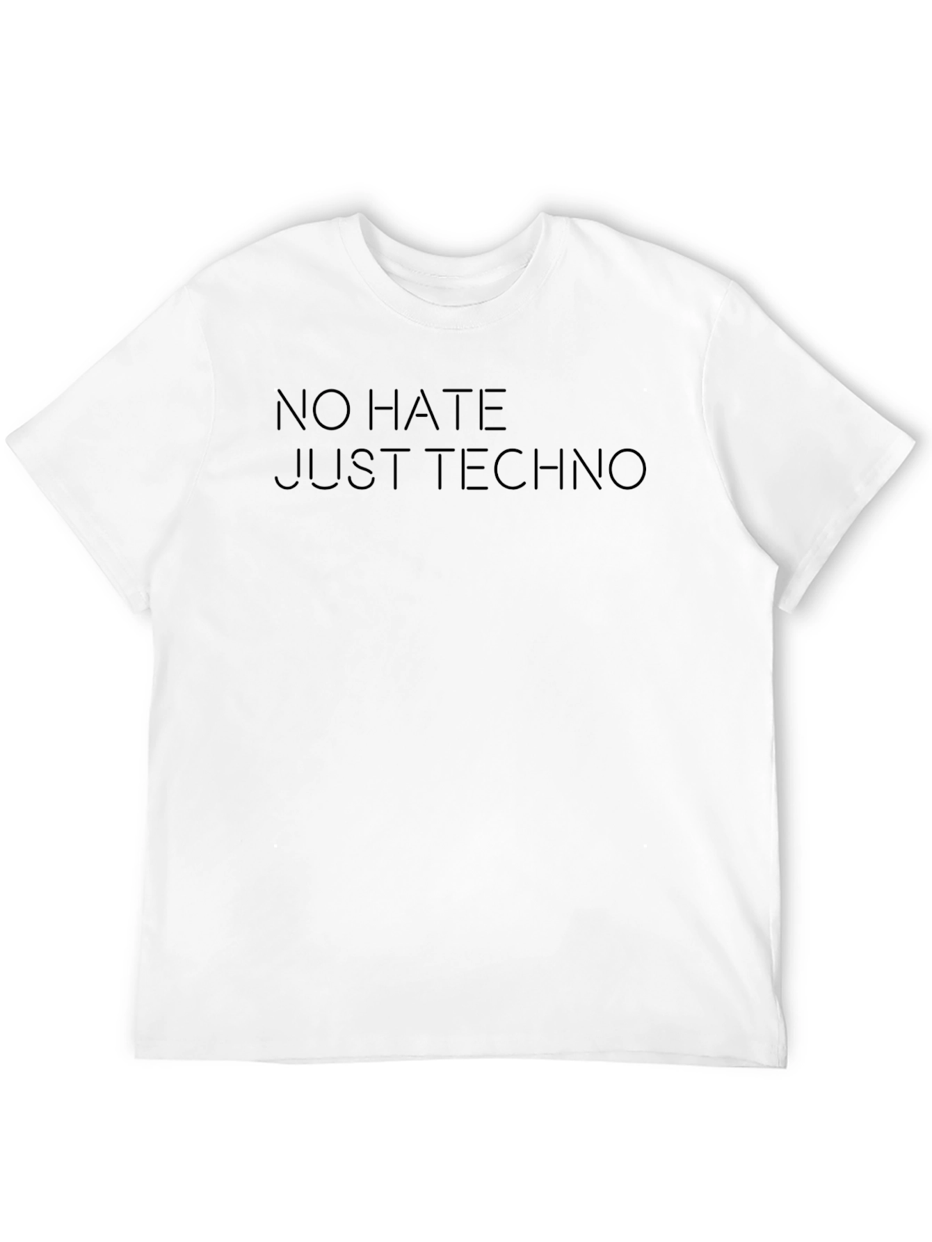 No Hate Just Techno Black Graphic Tee