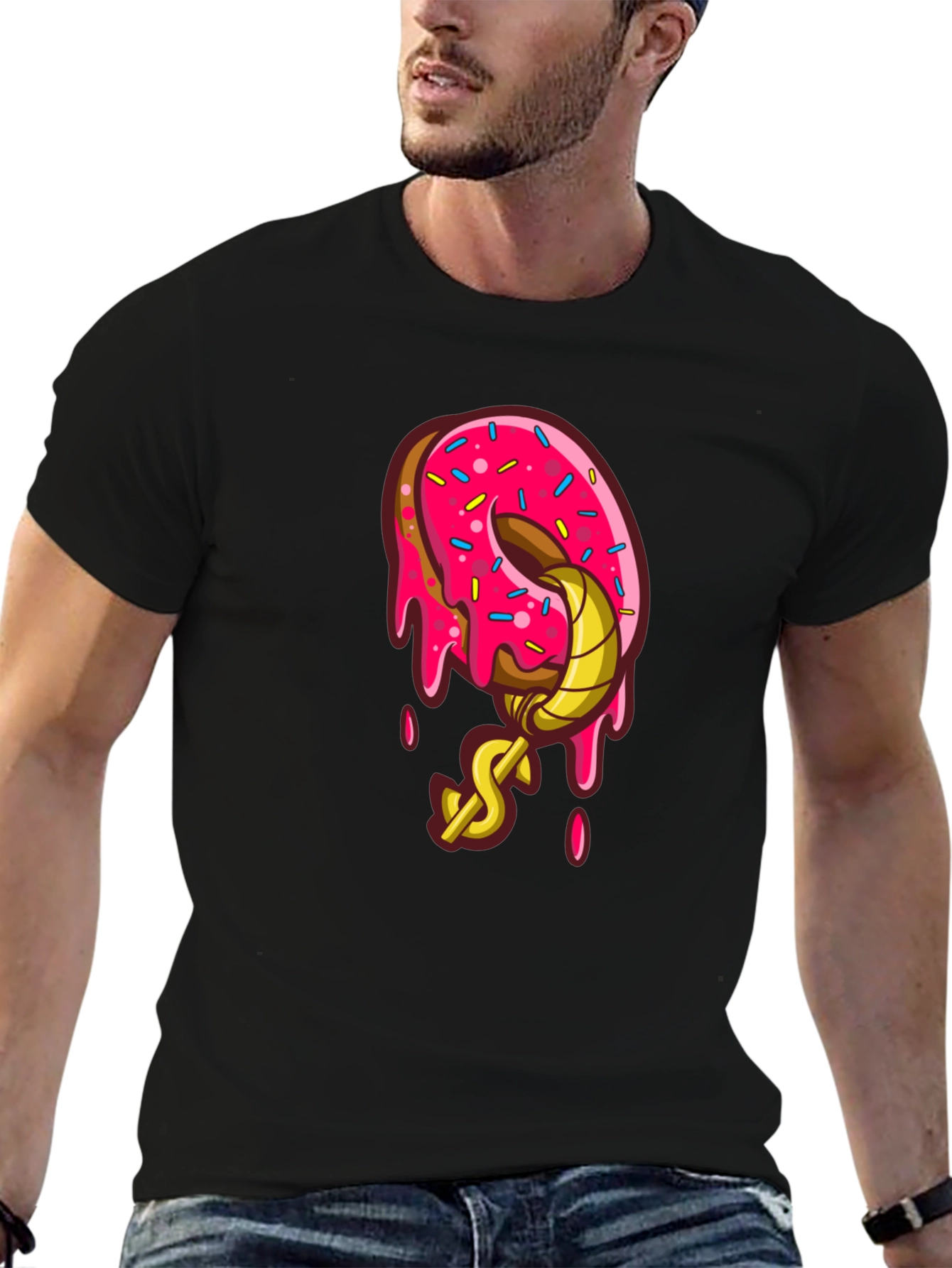 Donut Hook Black T-Shirt