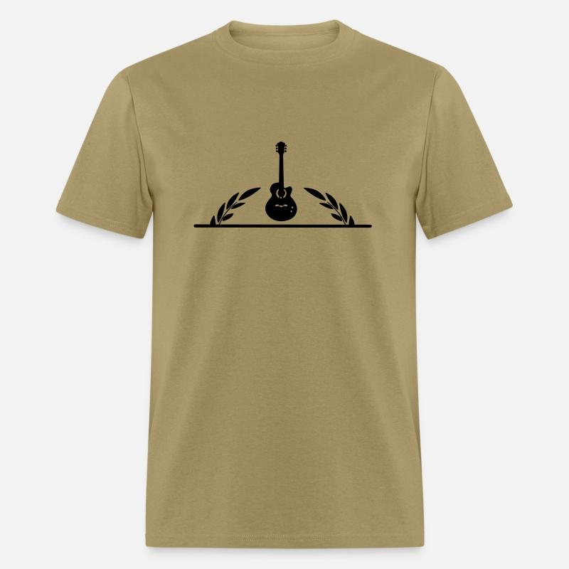 Guitar in half laurel wreath