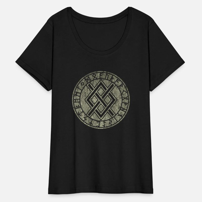Gungnir Symbol with Elder Futhark Stone Distressed