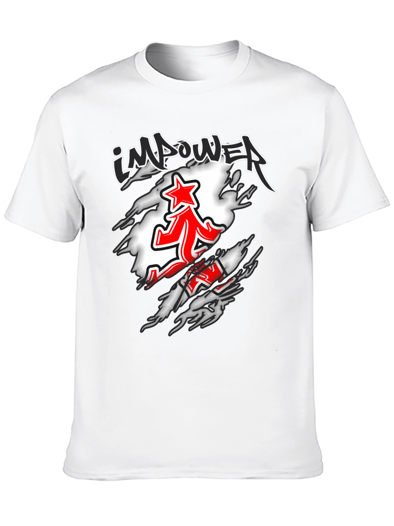 Impower Running Star Graphic Black T-Shirt