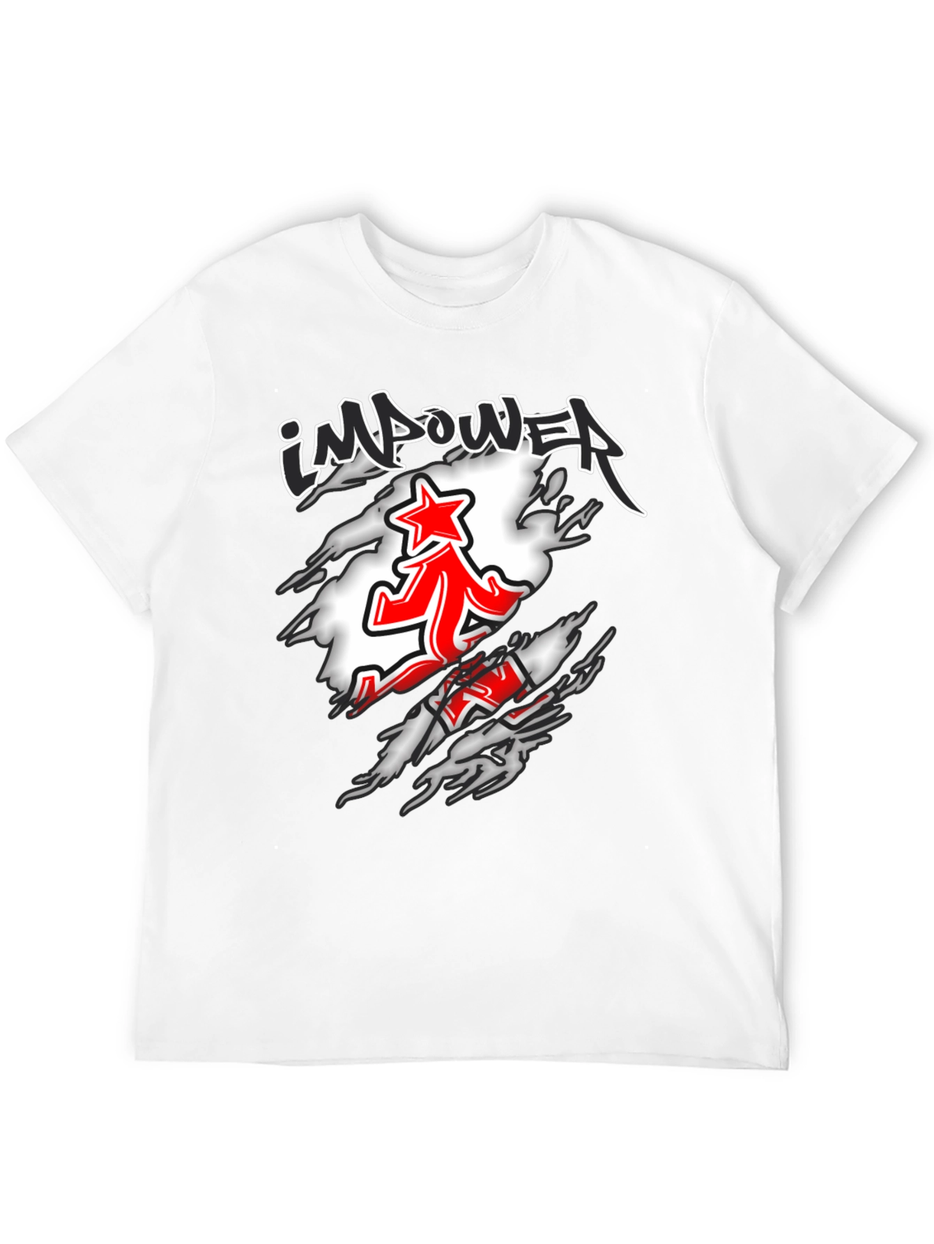 Impower Running Star Graphic Black T-Shirt