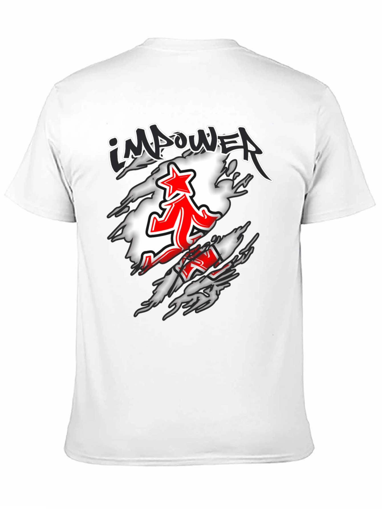 Impower Running Star Graphic Black T-Shirt