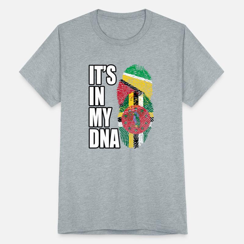 Guyanese And Dominica Mix Heritage DNA Flag