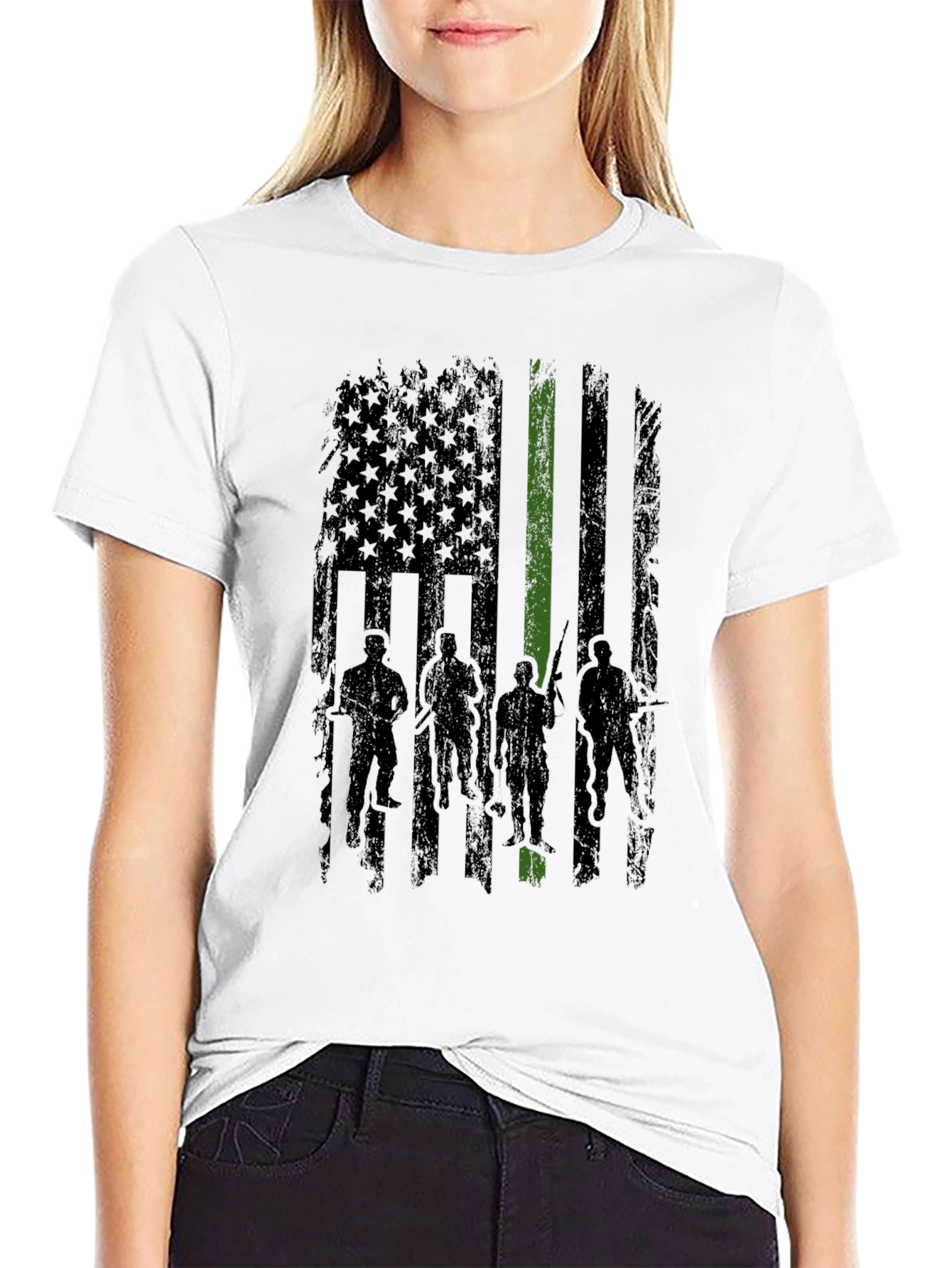 Thin Green Line American Flag T-Shirt
