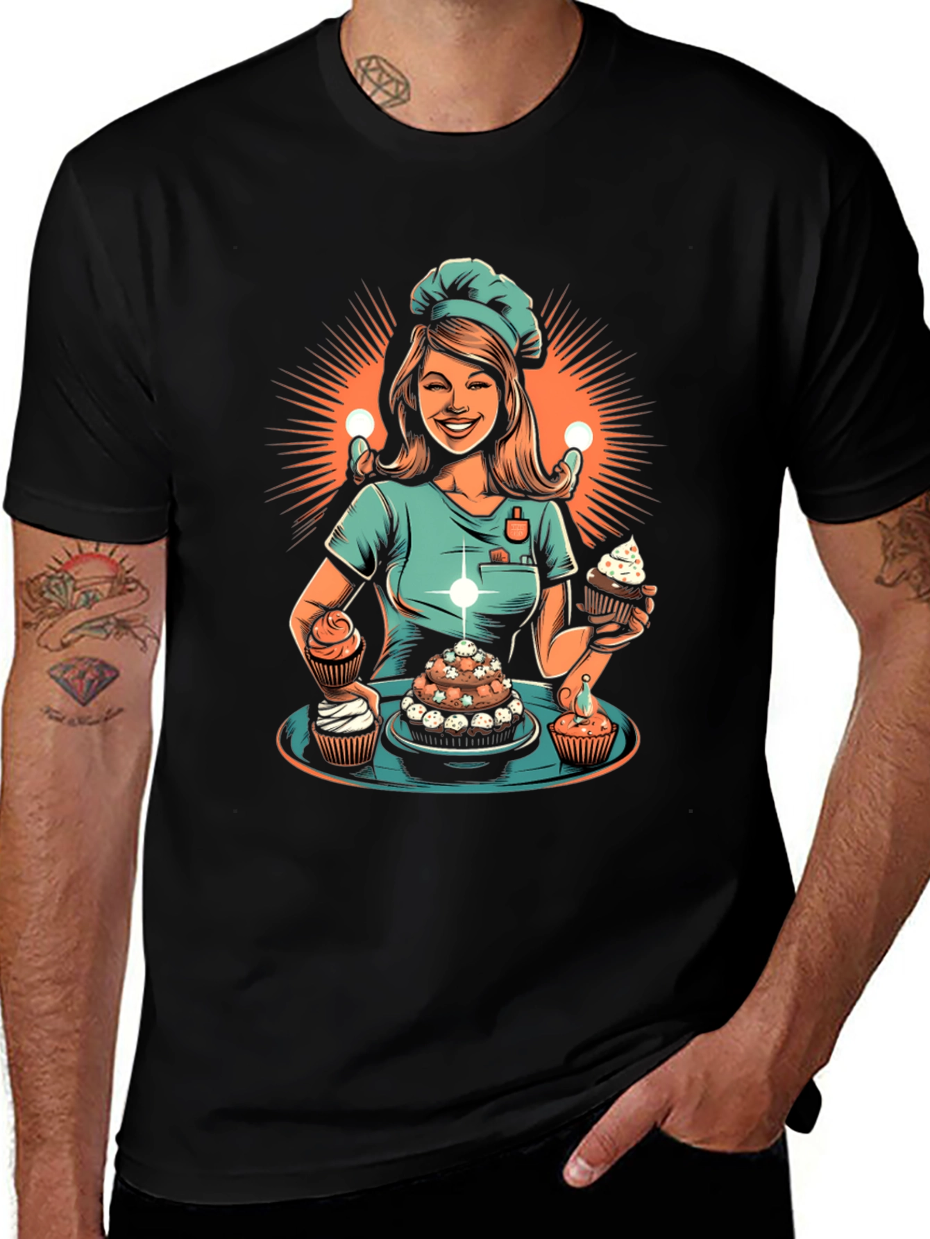 Chef Woman Cupcake T-Shirt