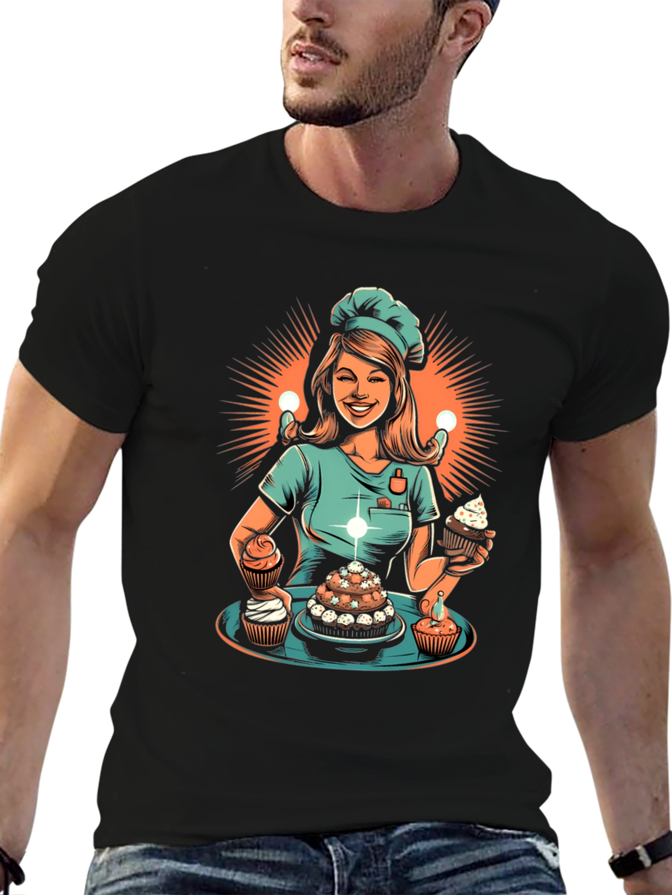 Chef Woman Cupcake T-Shirt