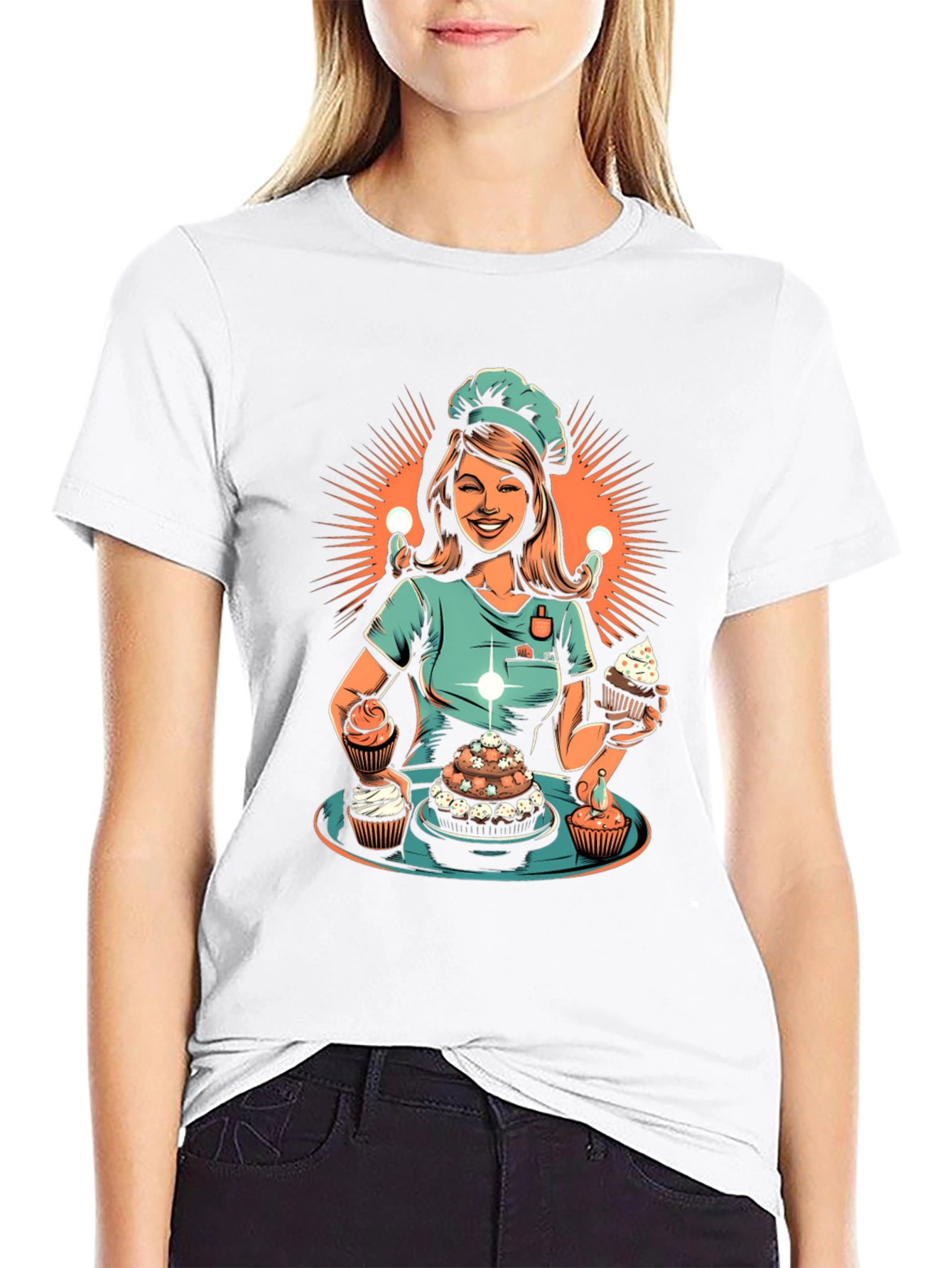 Chef Woman Cupcake T-Shirt