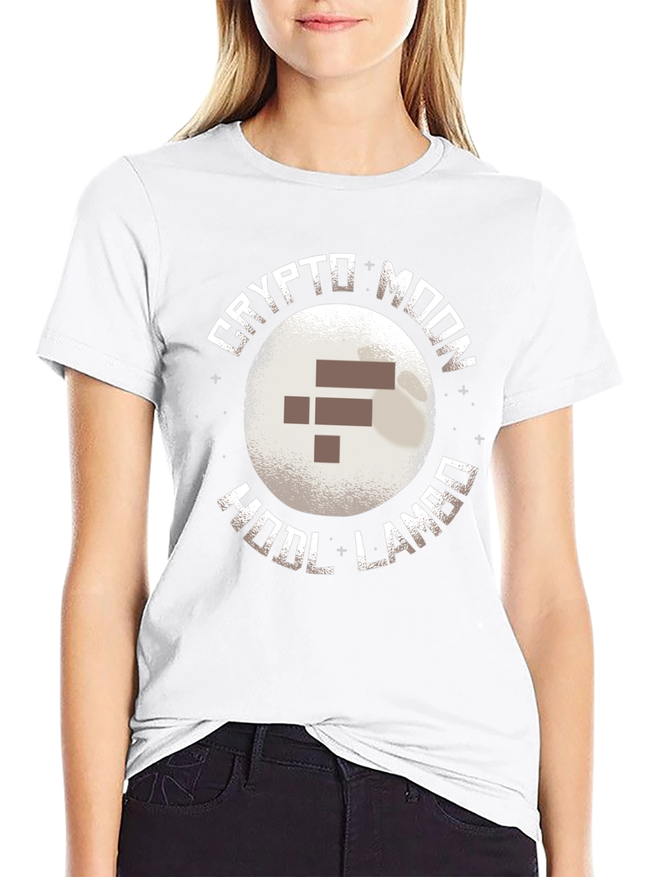 Crypto Moon HODL LAMBO Black T-Shirt
