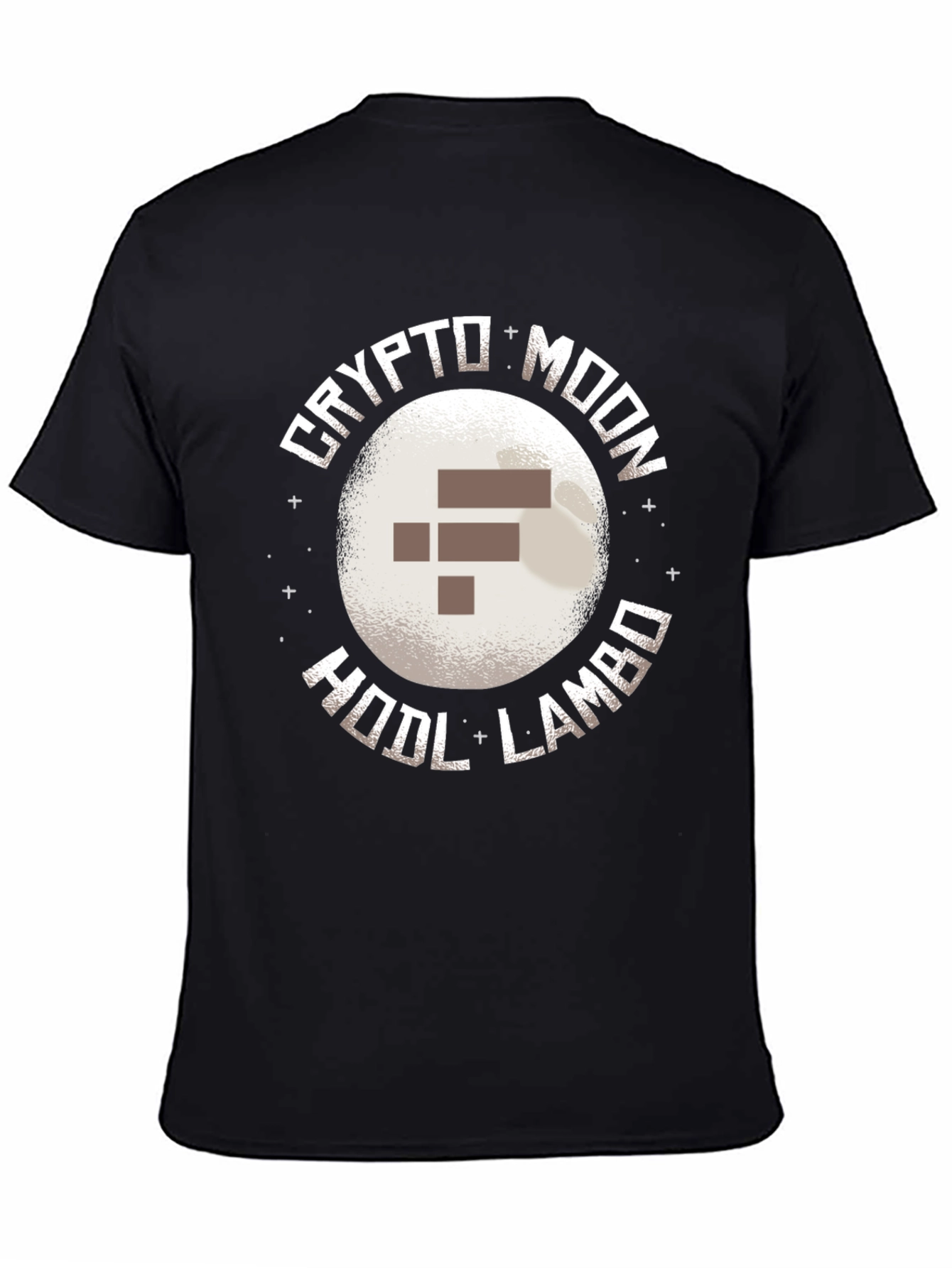 Crypto Moon HODL LAMBO Black T-Shirt