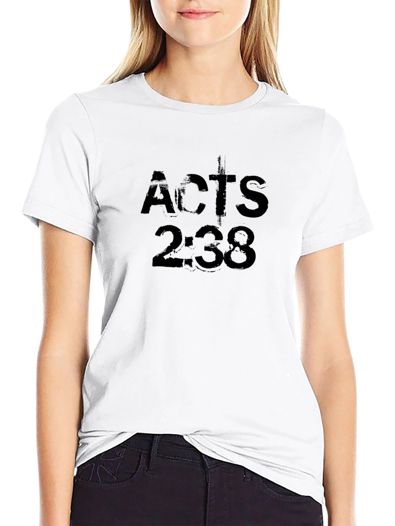 Acts 2:38 Graphic Black T-Shirt