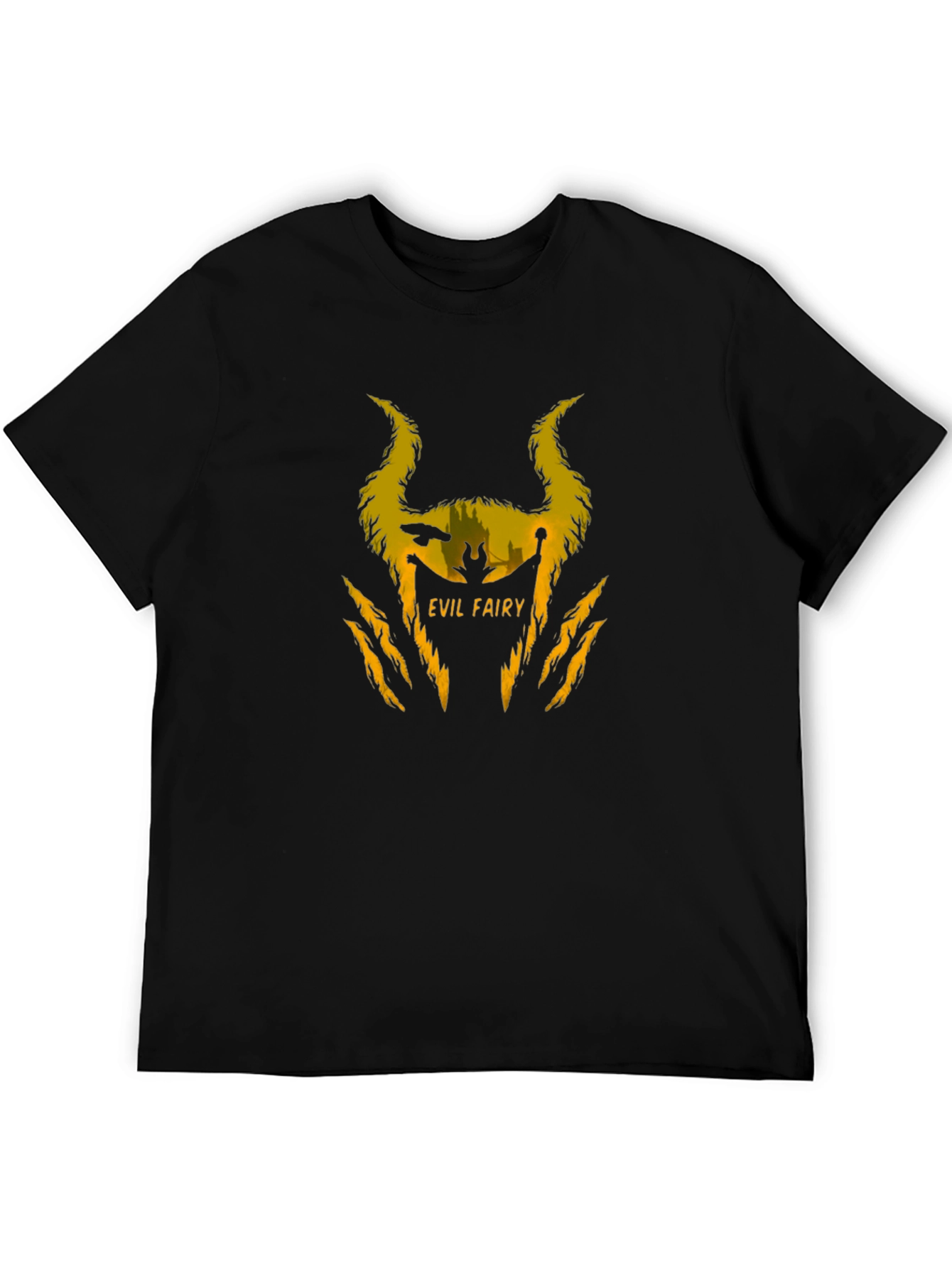 Evil Fairy Graphic T-Shirt - Black Cotton Tee