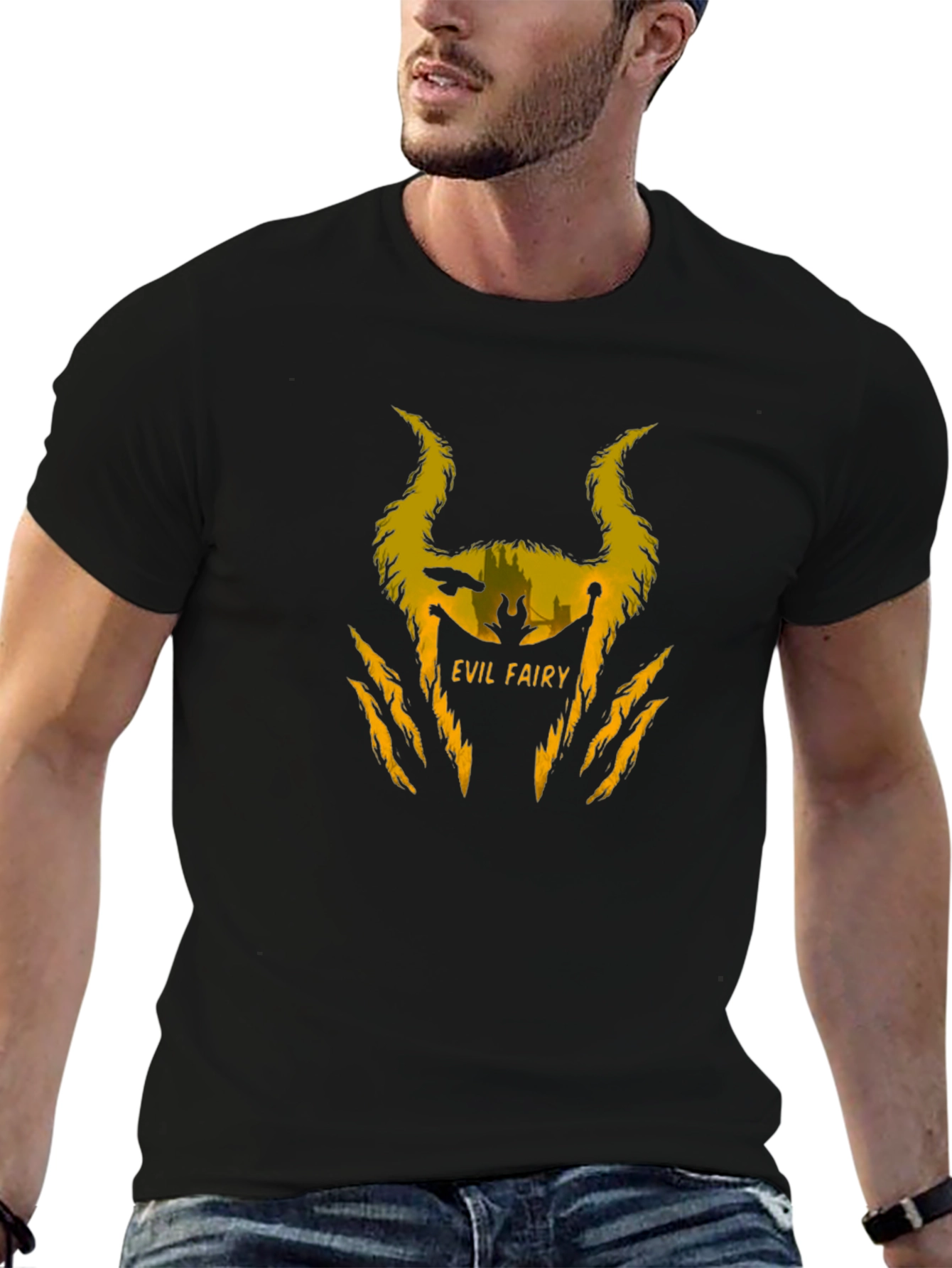 Evil Fairy Graphic T-Shirt - Black Cotton Tee