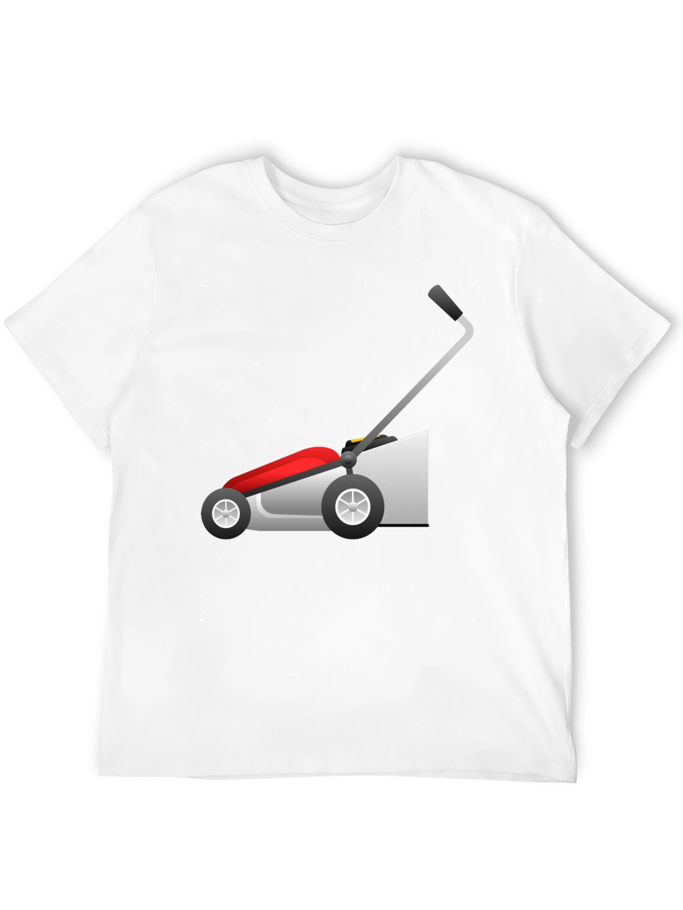 Lawn Mower Graphic Tee - Black Cotton T-Shirt