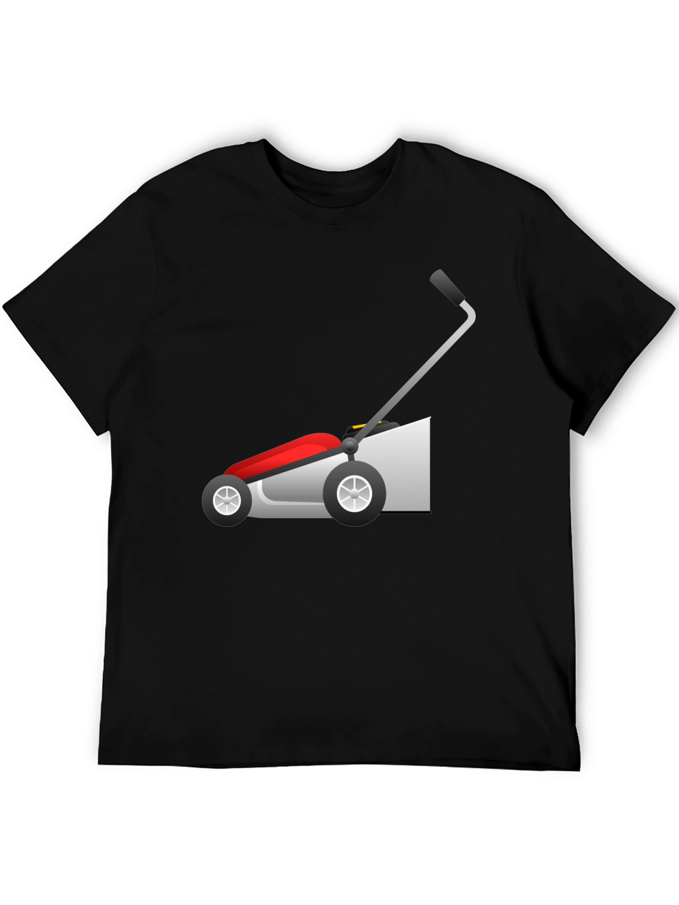 Lawn Mower Graphic Tee - Black Cotton T-Shirt