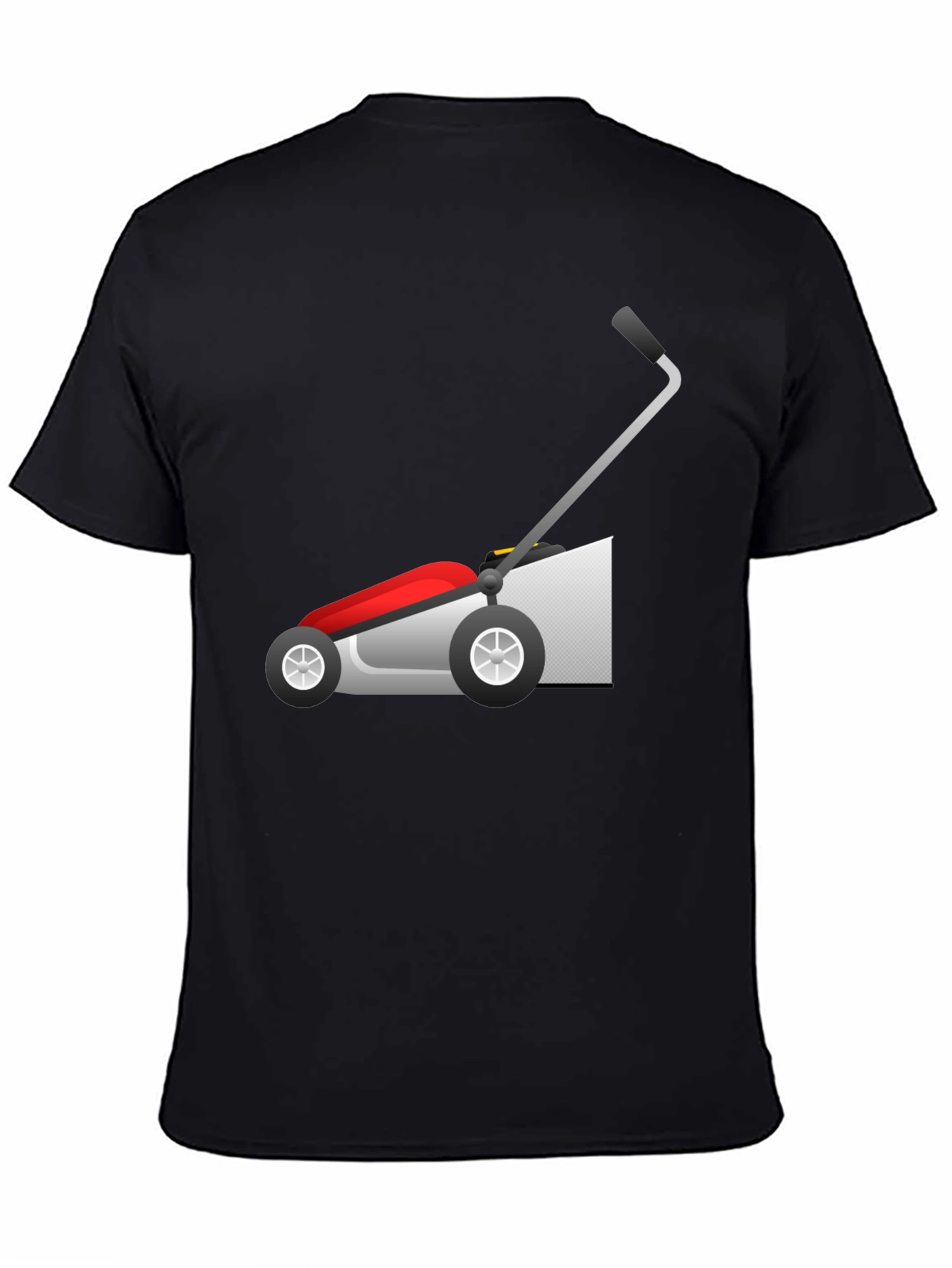 Lawn Mower Graphic Tee - Black Cotton T-Shirt