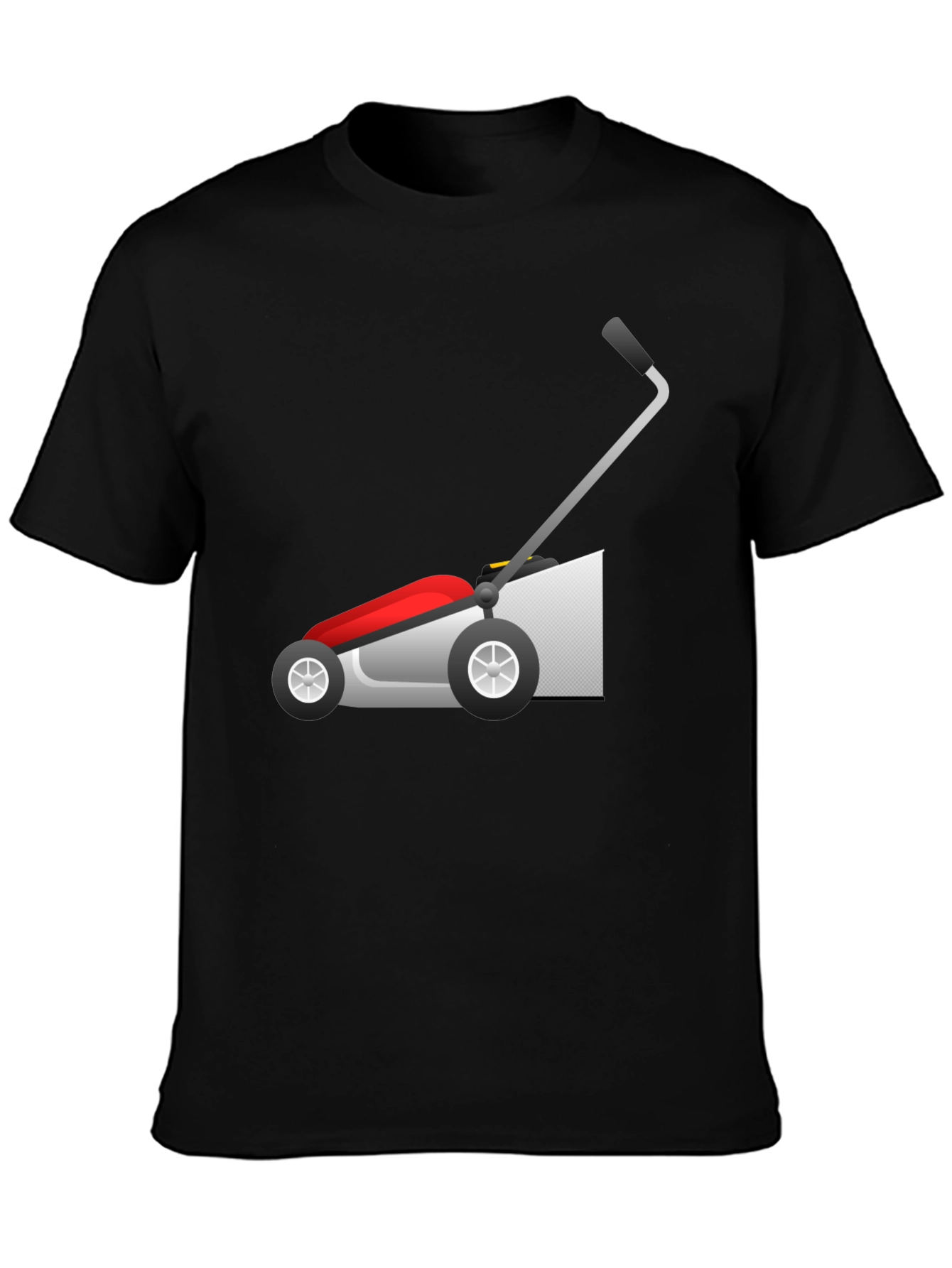Lawn Mower Graphic Tee - Black Cotton T-Shirt