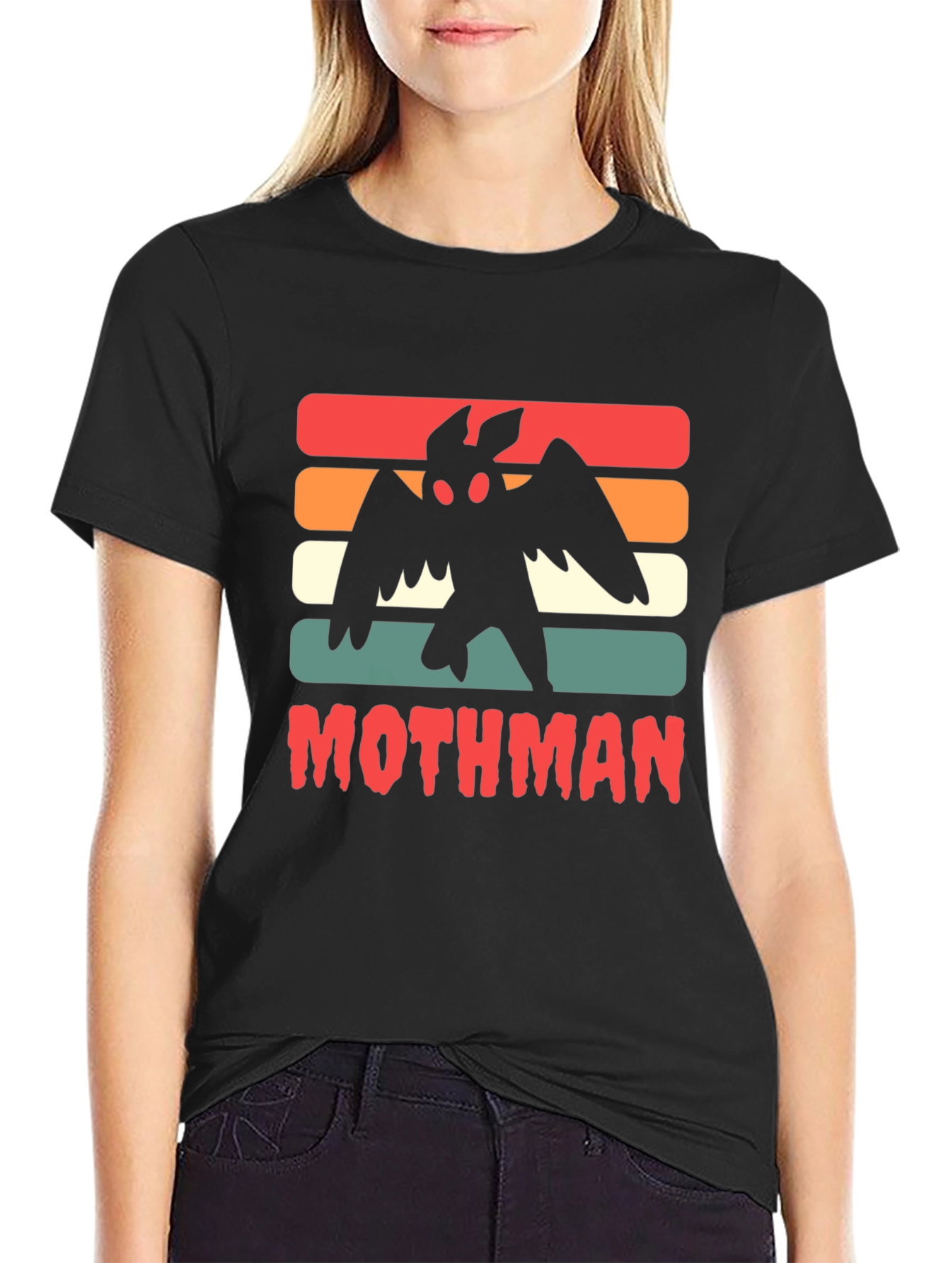 Retro Mothman Graphic Tee - Cryptid Comfort