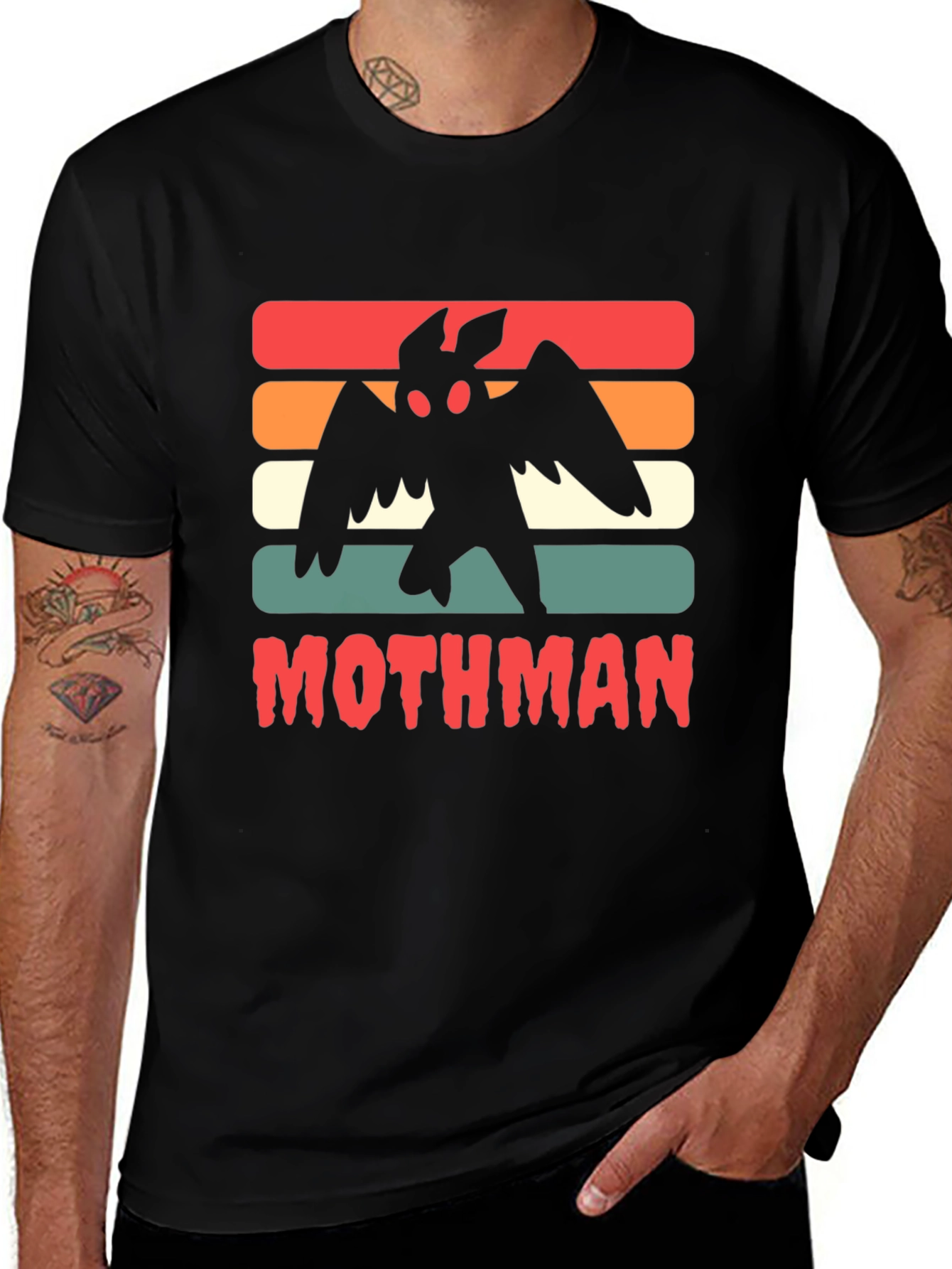 Retro Mothman Graphic Tee - Cryptid Comfort