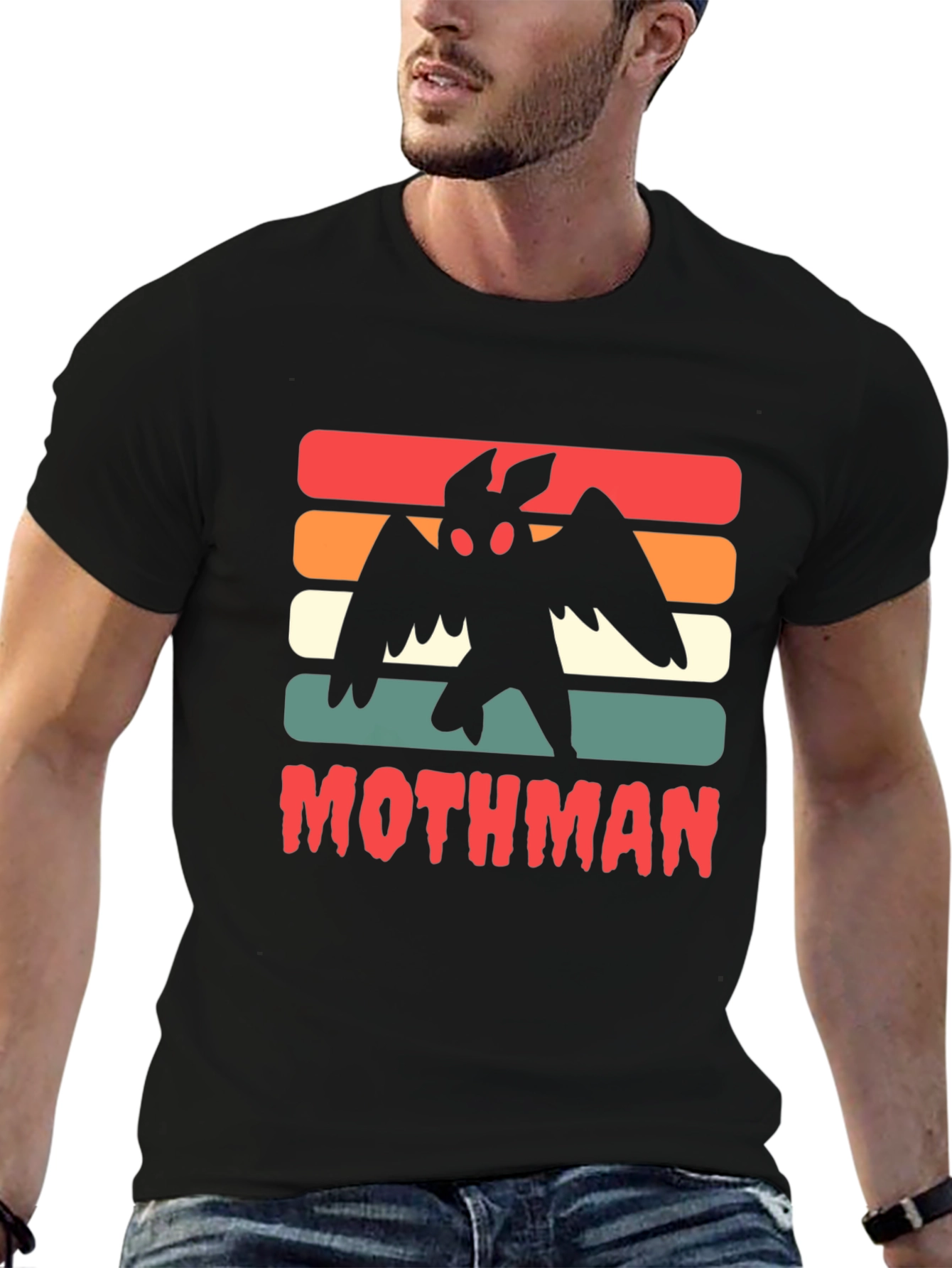 Retro Mothman Graphic Tee - Cryptid Comfort